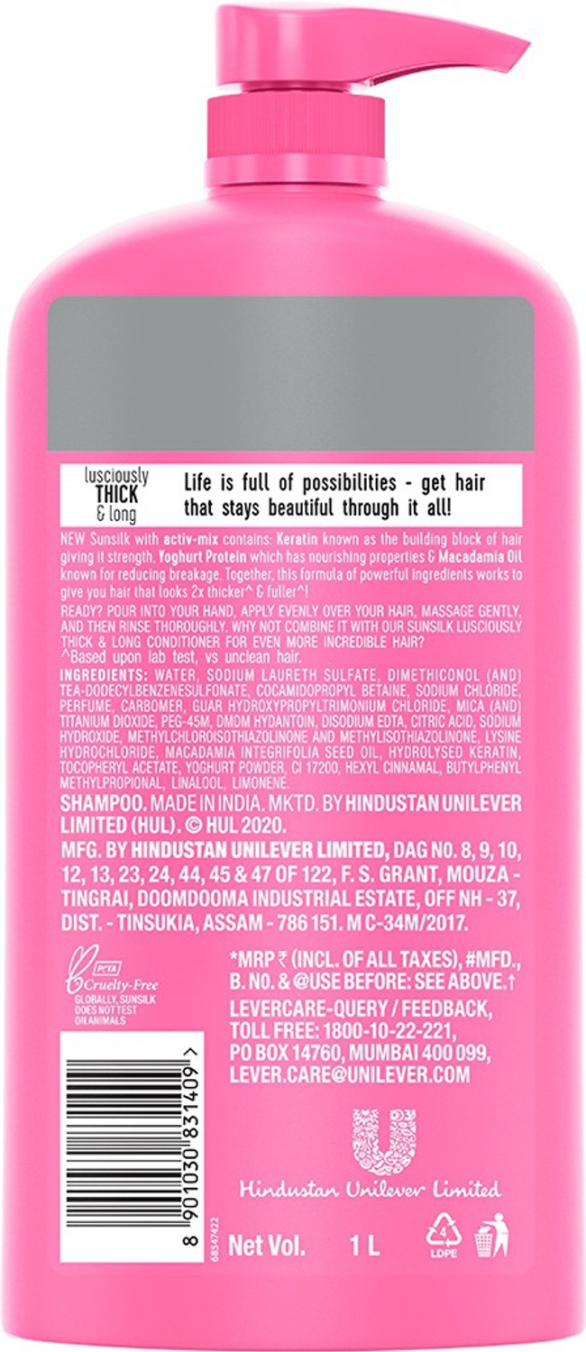 Image of SUNSILK Luscious Thick & Long Shampoo