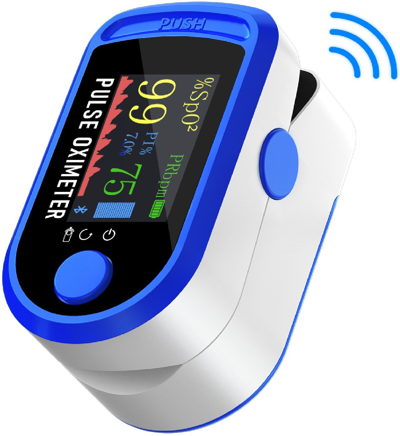 Image of DR VAKU Pulse Oximeter Fingertips with Bluetooth Connectivity Pulse Oximeter