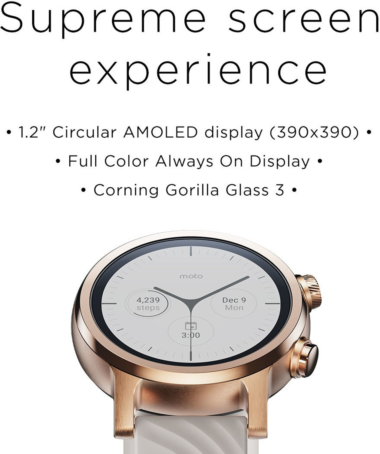 Image of MOTOROLA 360 (Gen) Smartwatch (Grey Strap, Regular)