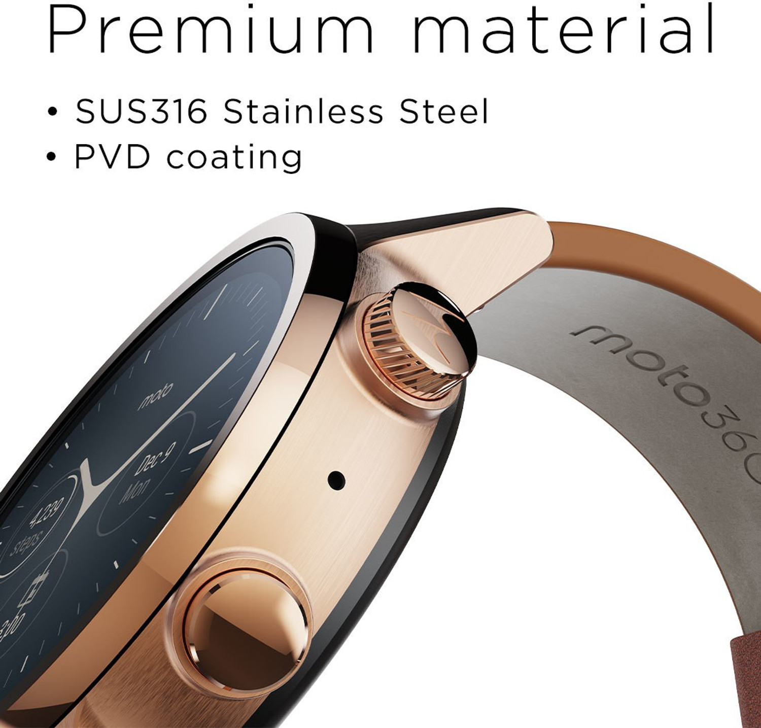 Image of MOTOROLA 360 (Gen) Smartwatch (Grey Strap, Regular)