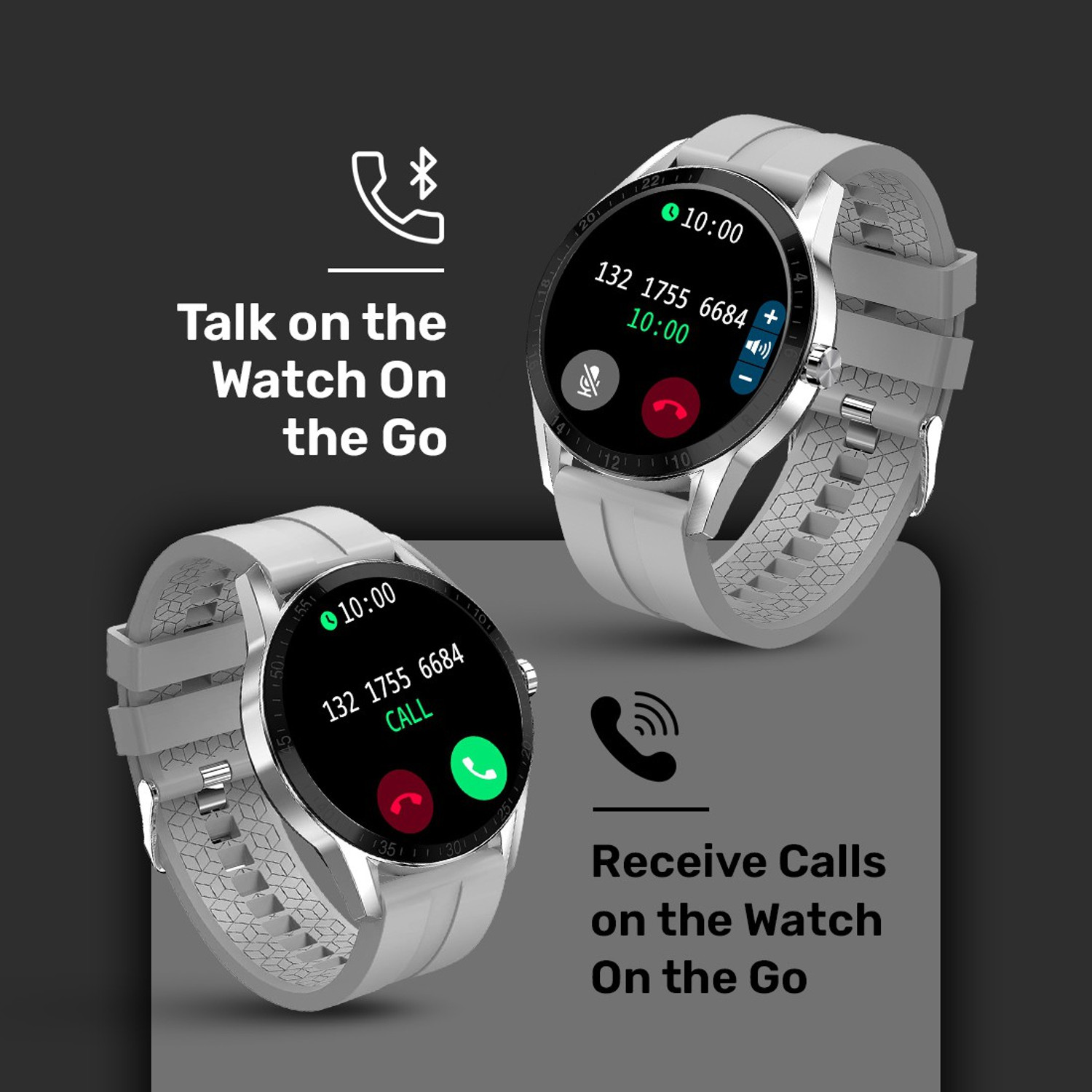 FireBoltt Talk 32.5mm (1.28) Bluetooth Calling with SpO2, Metal Body