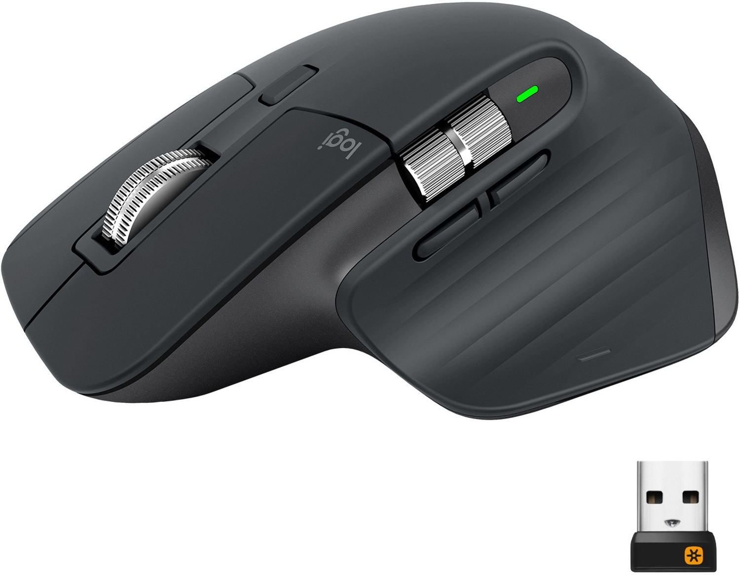 Image of Logitech MX Master 3 / Ultrafast Scrolling, Ergonomic, 4000 Dpi Wireless Ambidextrous Touch Mouse with Bluetooth (2.4GHz Wireless, Matte Black)