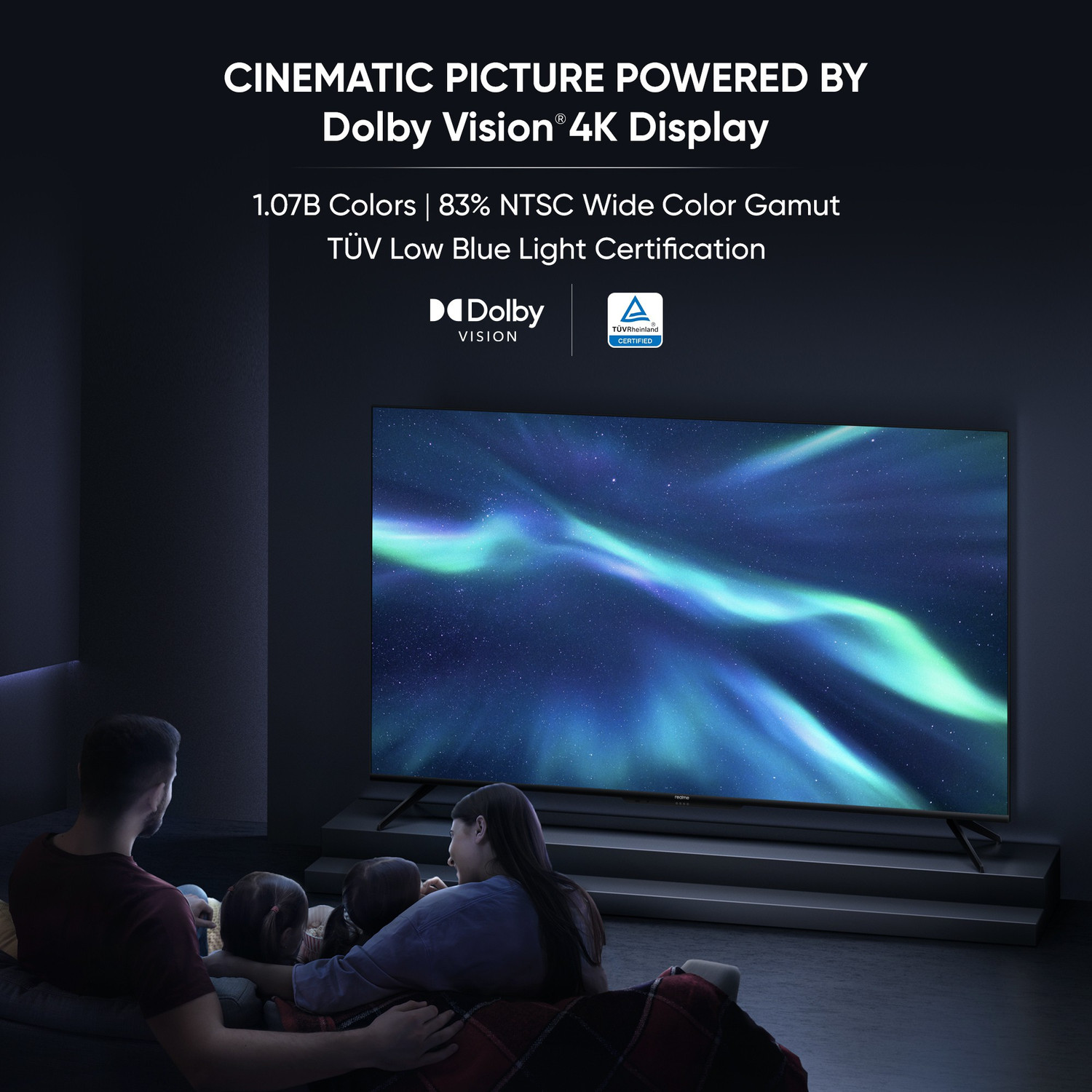 Image of realme 108 cm (43 inch) Ultra HD (4K) LED Smart Android TV with Handsfree Voice Search and Dolby Vision & Atmos (RMV2004)