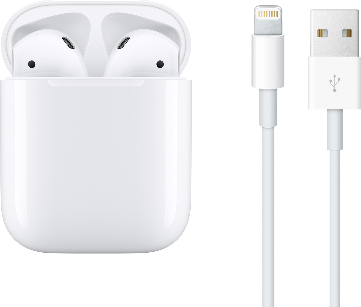 Image of Apple AirPods(2nd gen) with Charging Case Bluetooth Headset with Mic