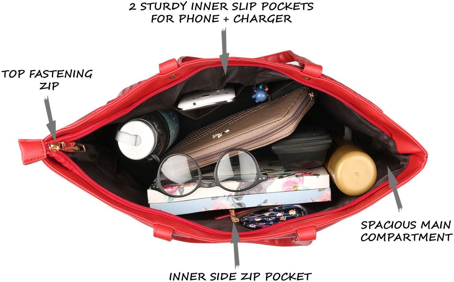 Image of LAVIE Women Red Tote