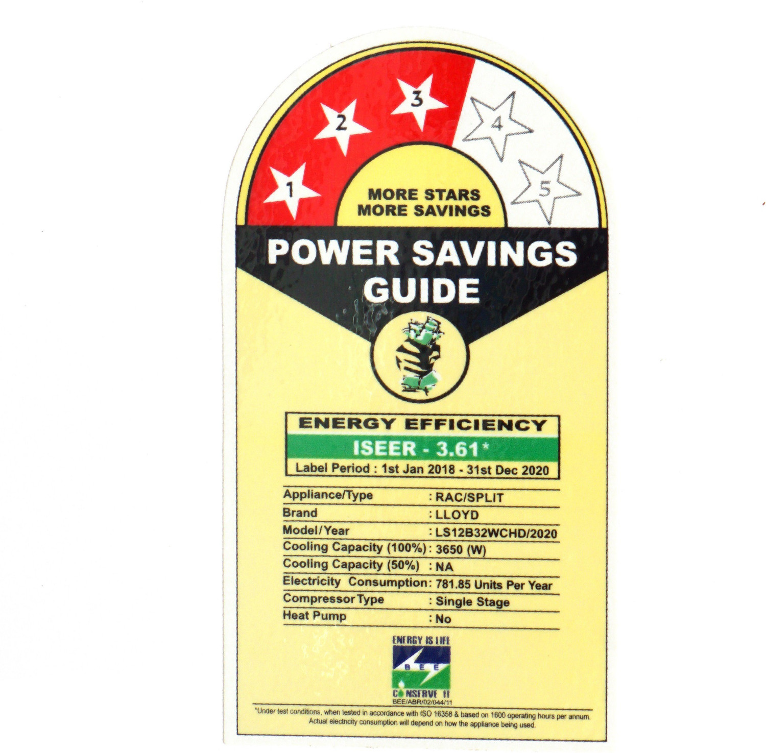 Image of Lloyd 2020 Model 1 Ton 3 Star Split AC