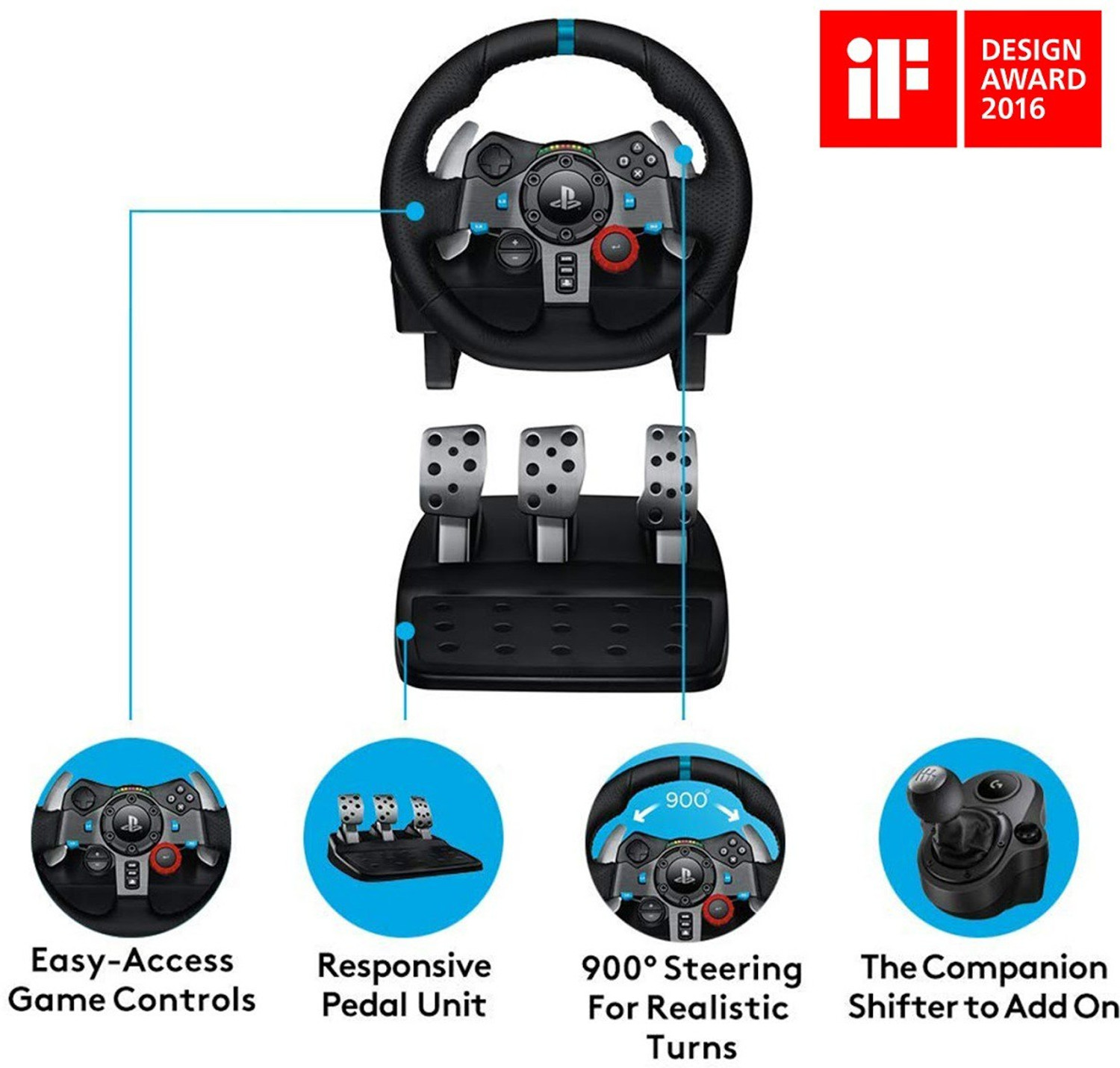 Image of Logitech G29 Driving Force Racing Wheel,Floor Pedals Motion Controller