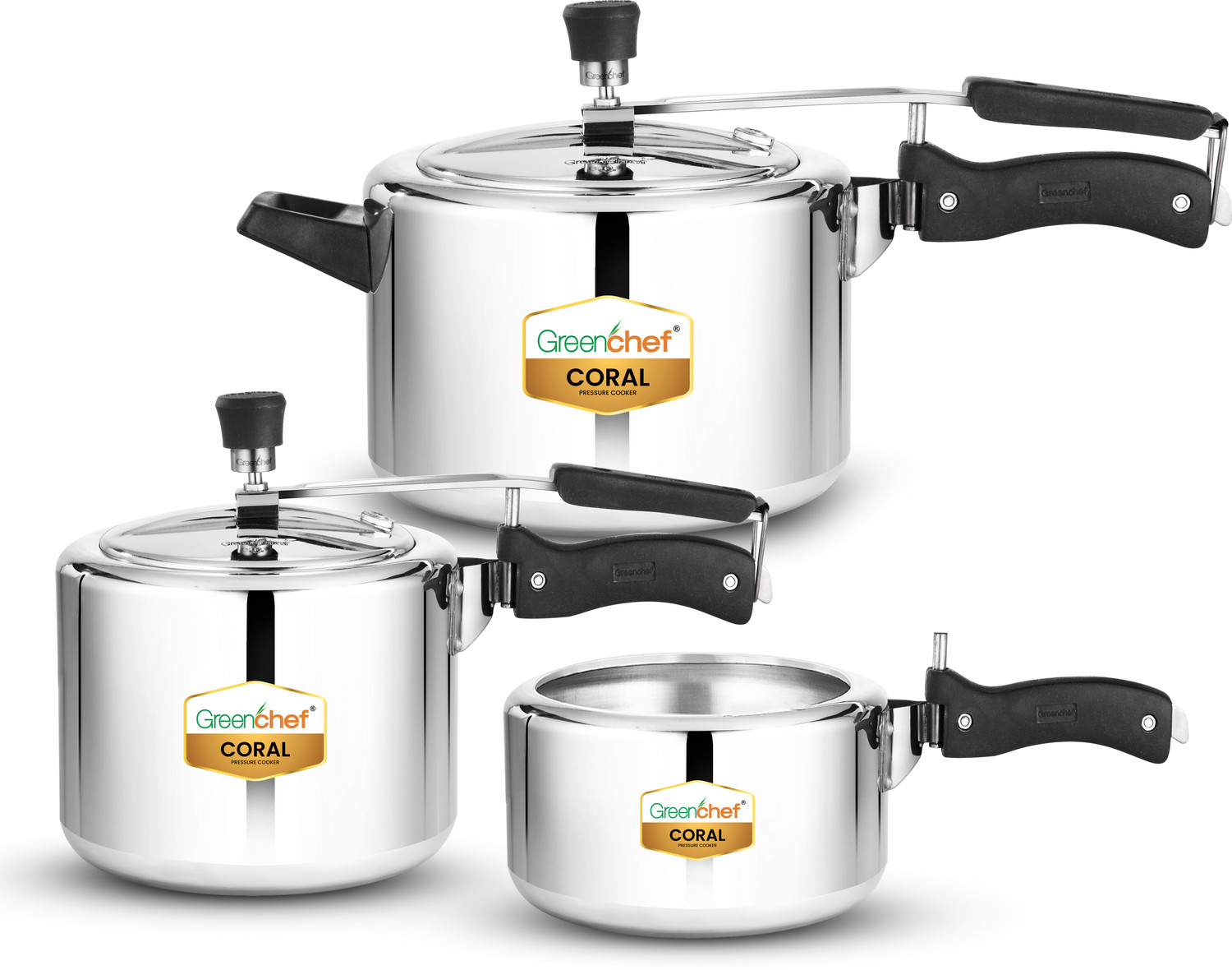 Greenchef Coral Combo Inner Lid 2 L 3 L 5 L Pressure Cooker