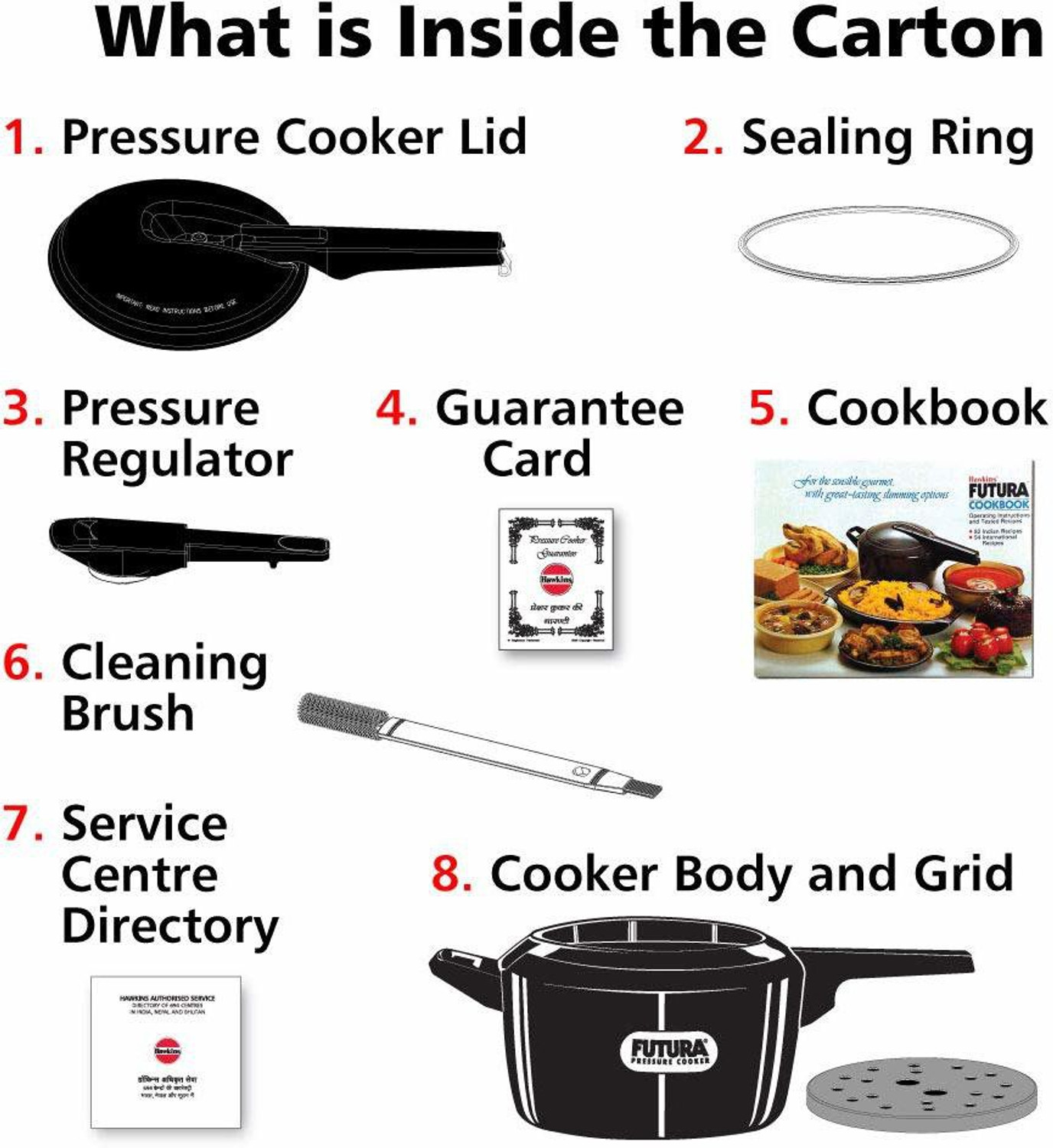 Image of Hawkins Futura (IFP50) 5 L Inner Lid Induction Bottom Pressure Cooker