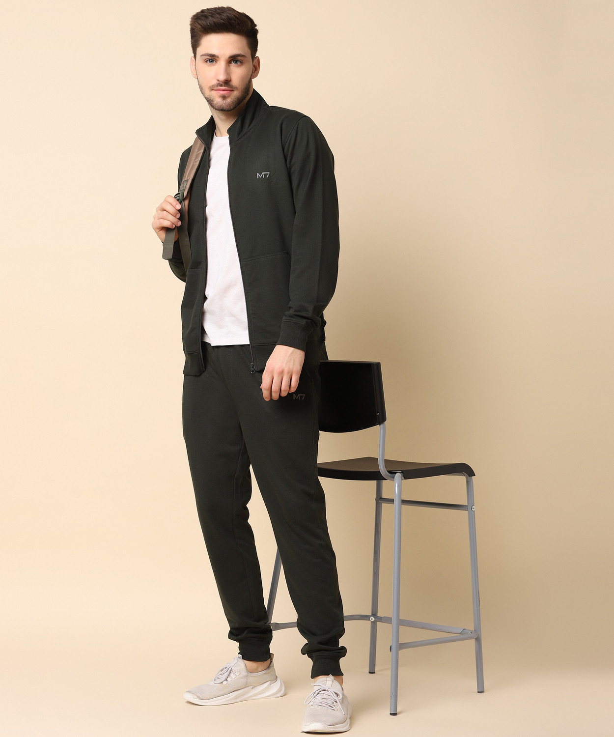 Image of M7 By Metronaut Solid Men Track Suit
