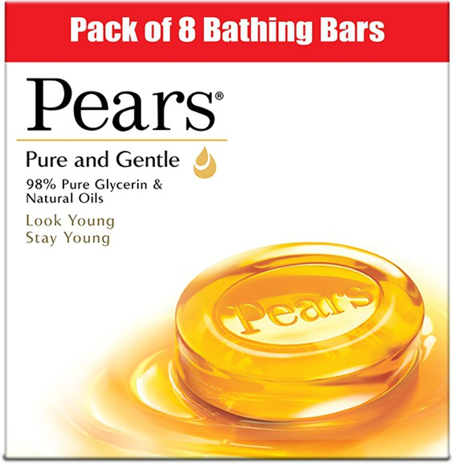 Image of Pears Original Glycerin Soap Bar - Pure & Gentle Glow | With 98% Pure Glycerin