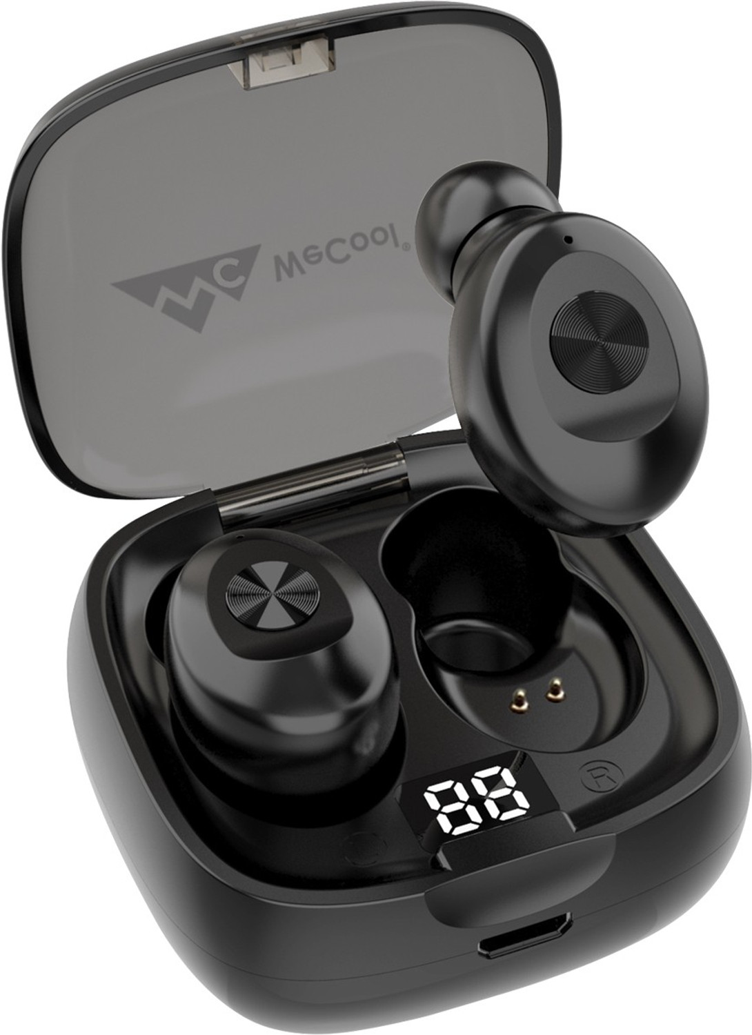 WeCool Moonwalk M1 Bluetooth Earbuds with 20 hours play time and Digital Display Charging Case Bluetooth headset with Mic Bluetooth Headphones M1v2 Bluetooth Black True Wireless Price History