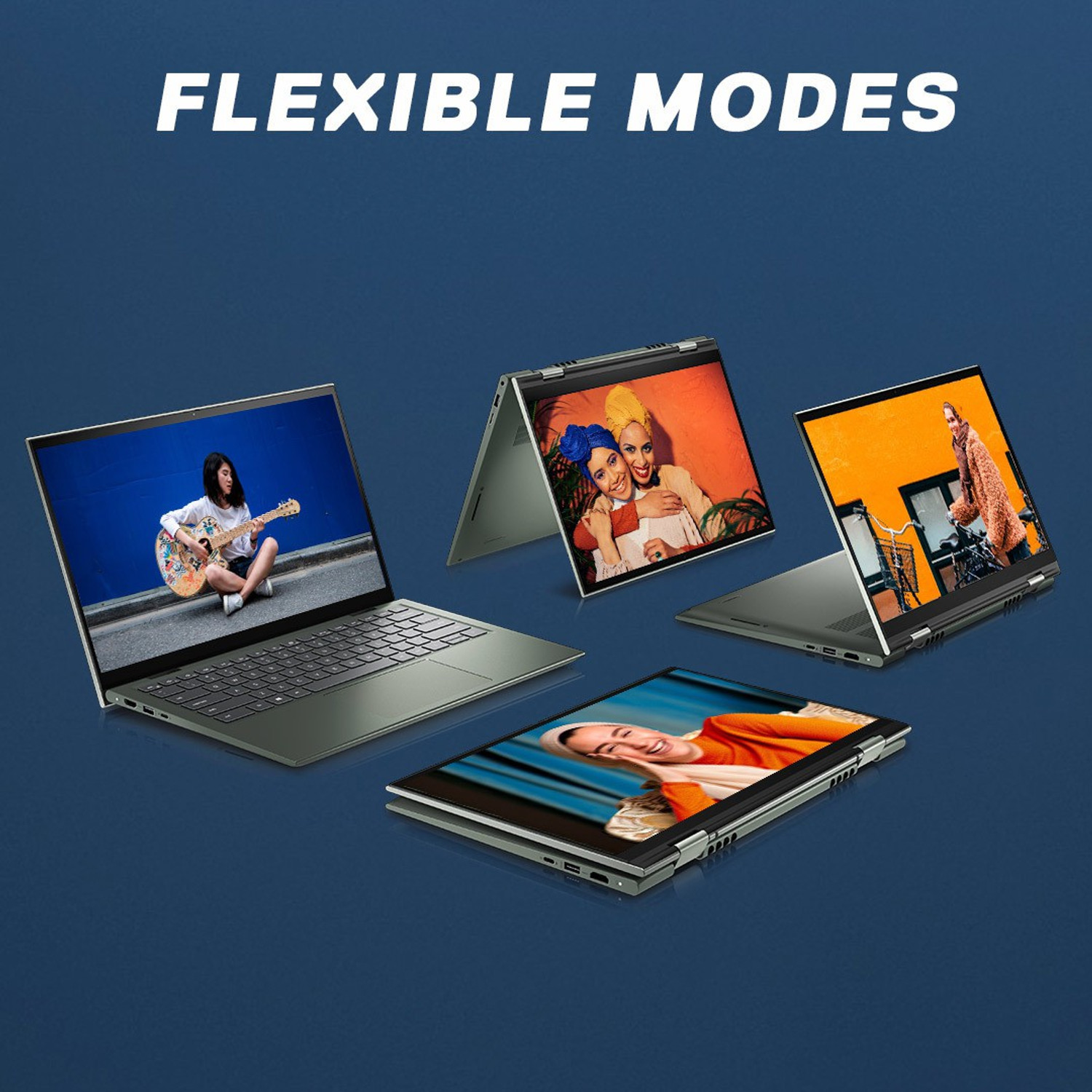 Image of DELL Inspiron AMD Ryzen 5 Hexa Core 5500U - (8 GB /512 GB SSD /Windows 10) Inspiron 7415 2 in 1 Laptop