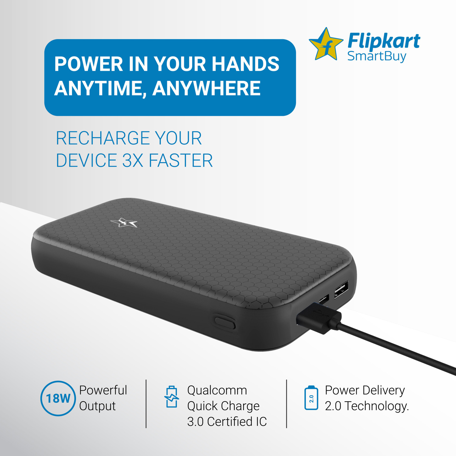 Image of Flipkart SmartBuy 20000 mAh 18 W Power Bank