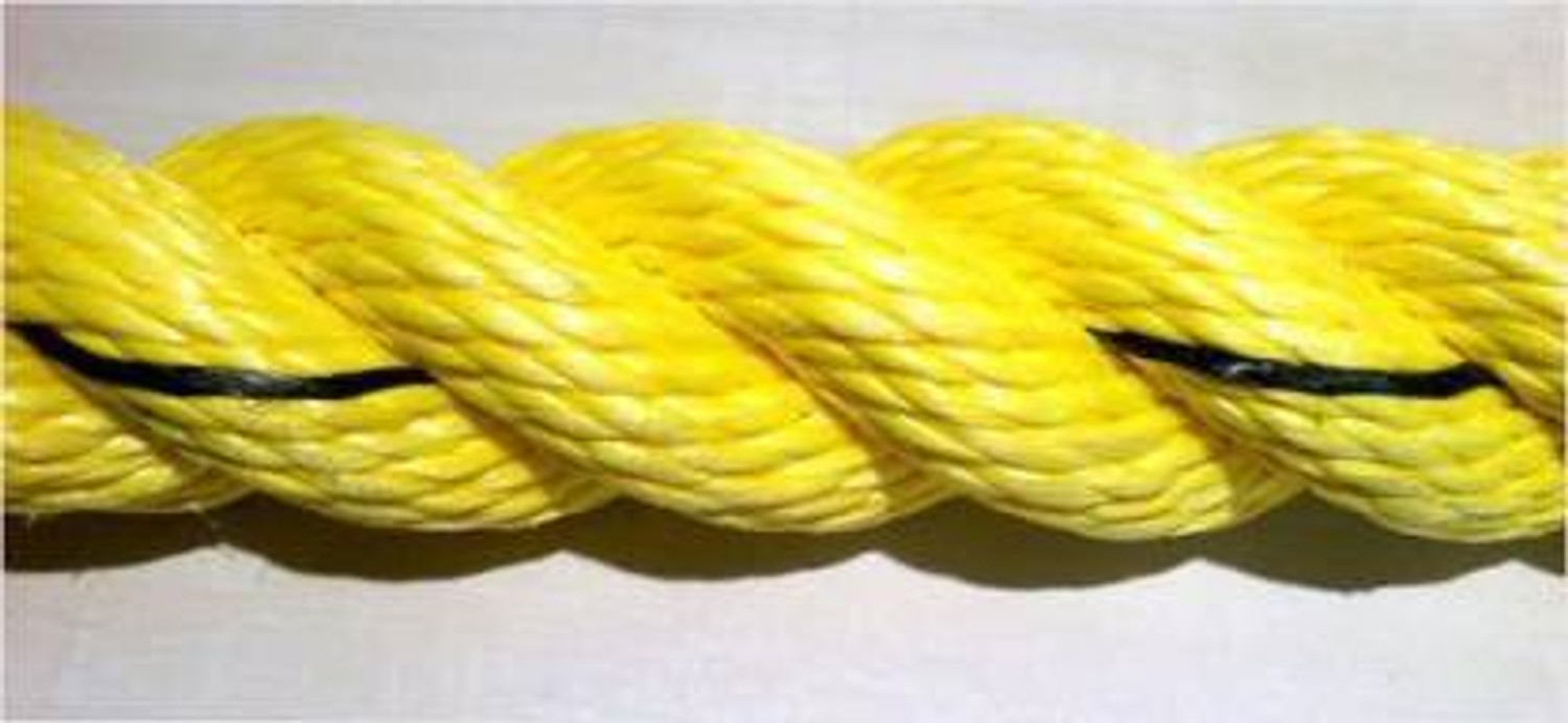 Eos Cord Twine Rope String Polymore Twisted Braided ( Yellow , 12 mm