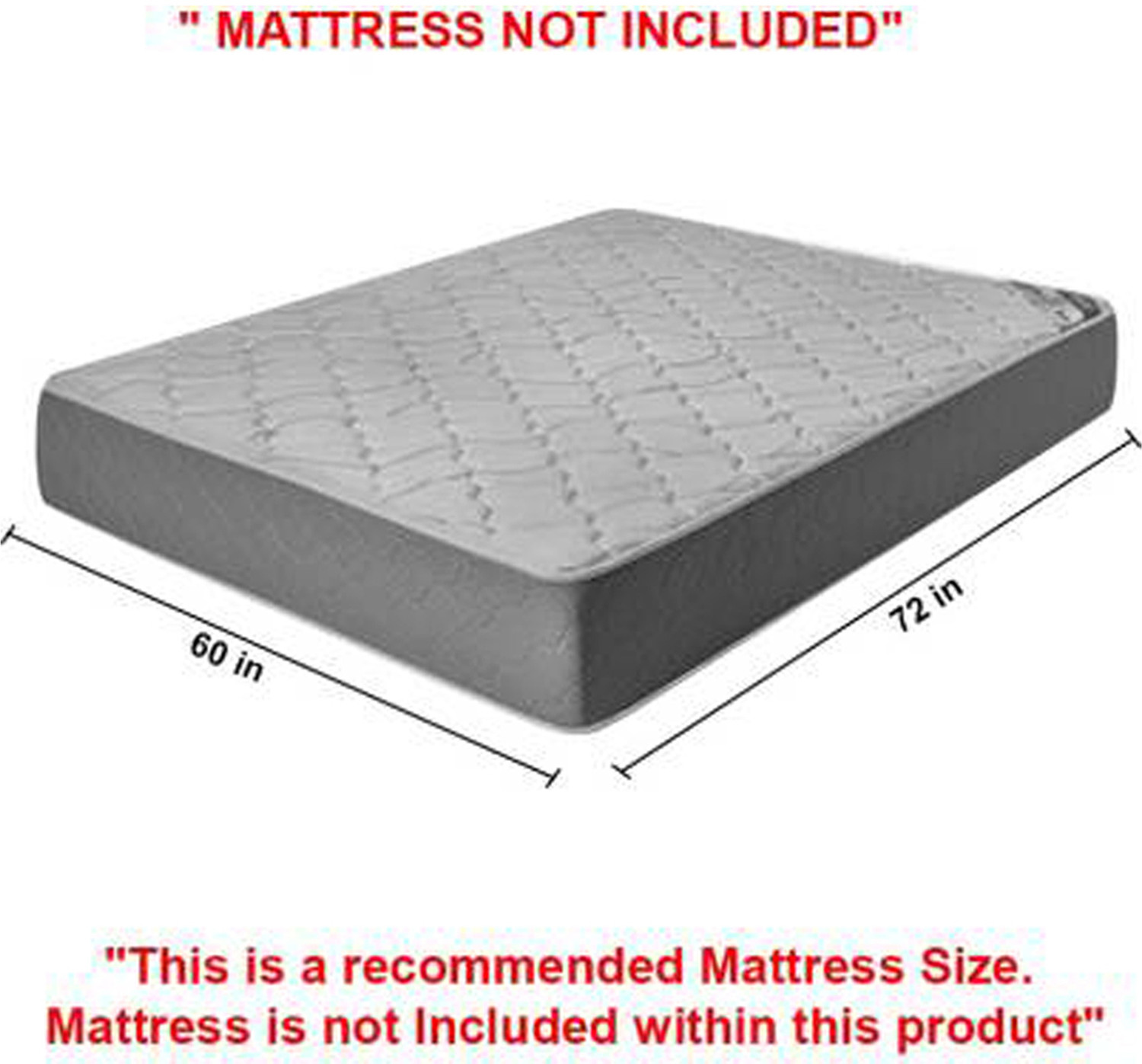 Image of Bharat Lifestyle Cyprus Low height Engineered Wood Queen Bed, 157.42 cm x 187.92 cm (5.16 ft x 6.17 ft)