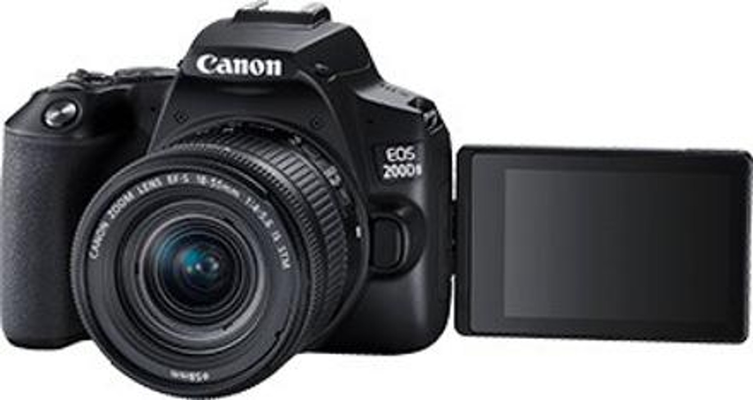 Image of Canon EOS 200D II DSLR Camera EF-S 18 - 55 mm IS STM and 55 - 250 mm IS STM