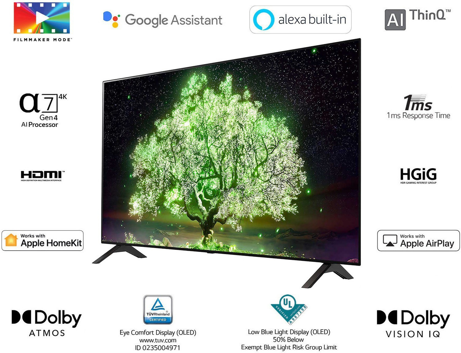 Image of LG OLED A1 Series 164 cm (65 inch) OLED Ultra HD (4K) Smart WebOS TV (OLED65A1PTZ)