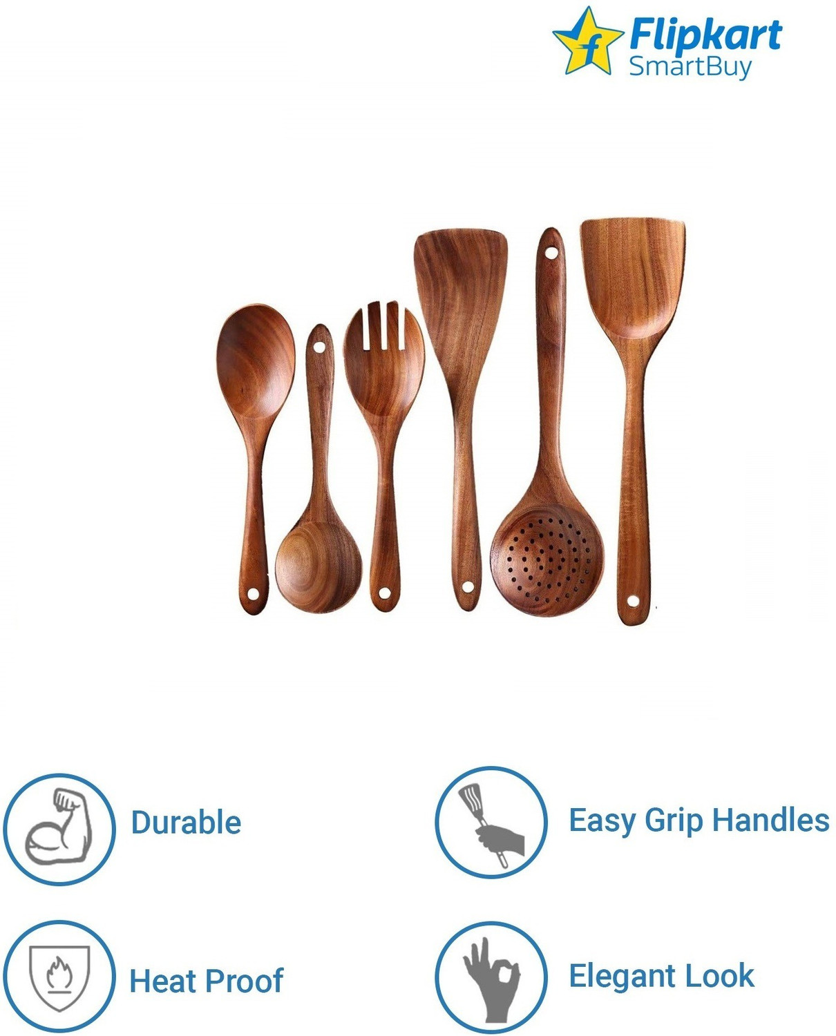 Image of Flipkart SmartBuy Cooking Non Stick Serving Set of 6 Kitchen Tool Set
