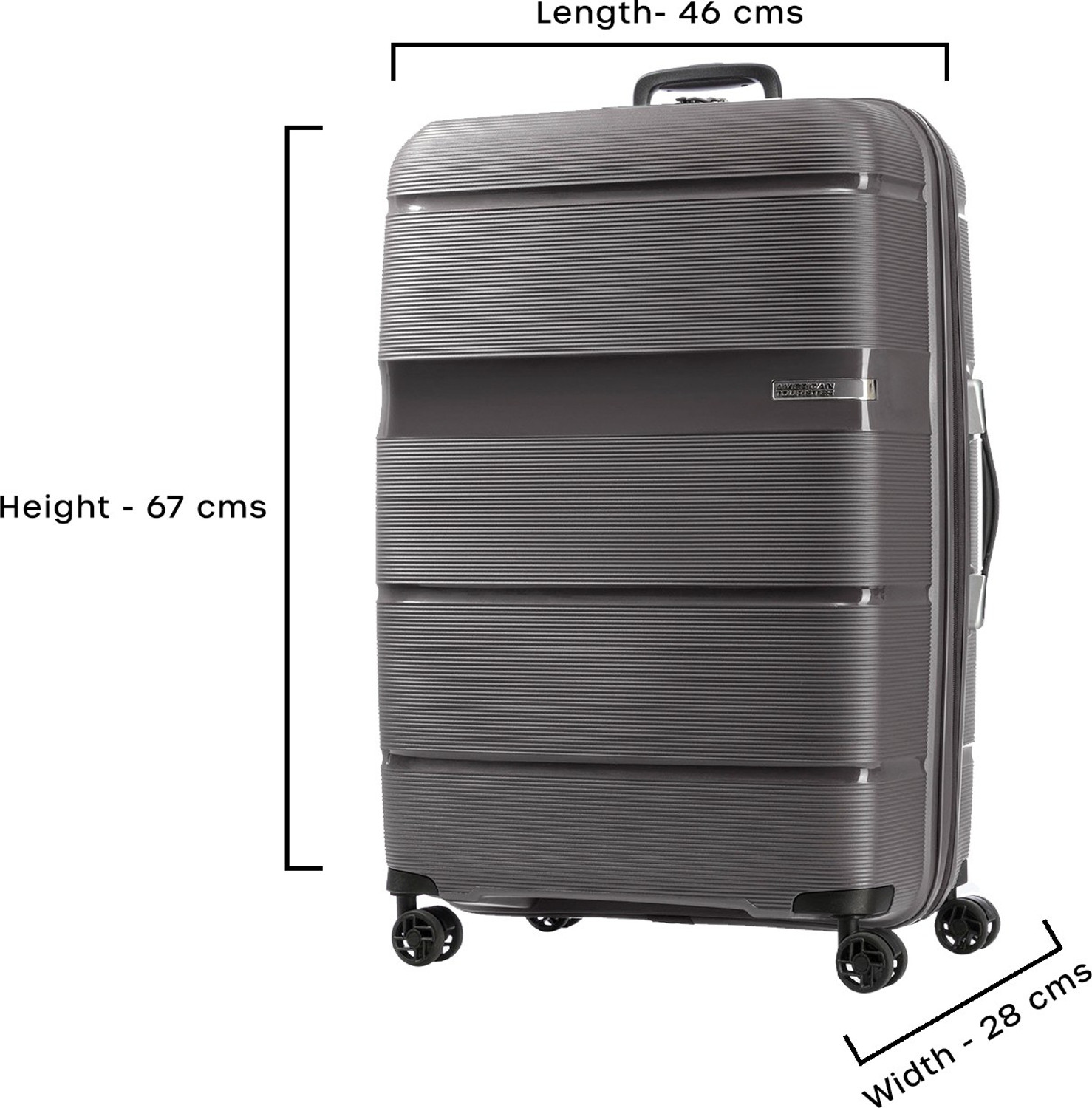 Image of AMERICAN TOURISTER LINEX SPINNER 66 /24 TSA-TITANIUM Check-in Suitcase 4 Wheels - 26 Inch