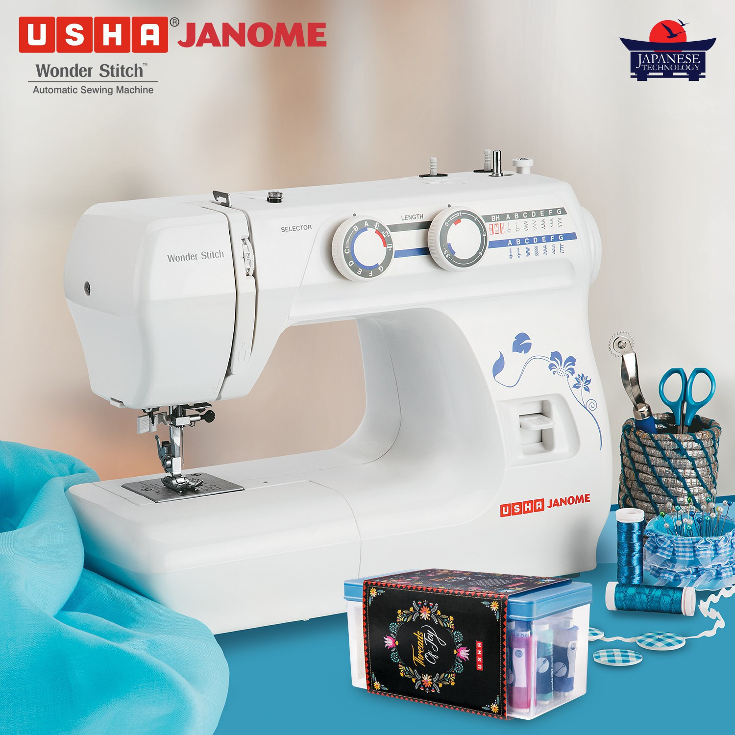 USHA Wonder Stitch Electric Sewing Machine ( Builtin Stitches 13