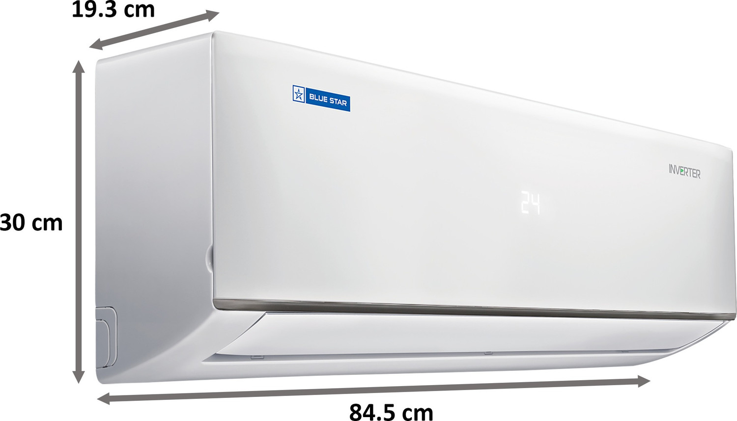 Image of Blue Star 1.5 Ton 5 Star Split Inverter AC - White (IC518DLTU, Copper Condenser)