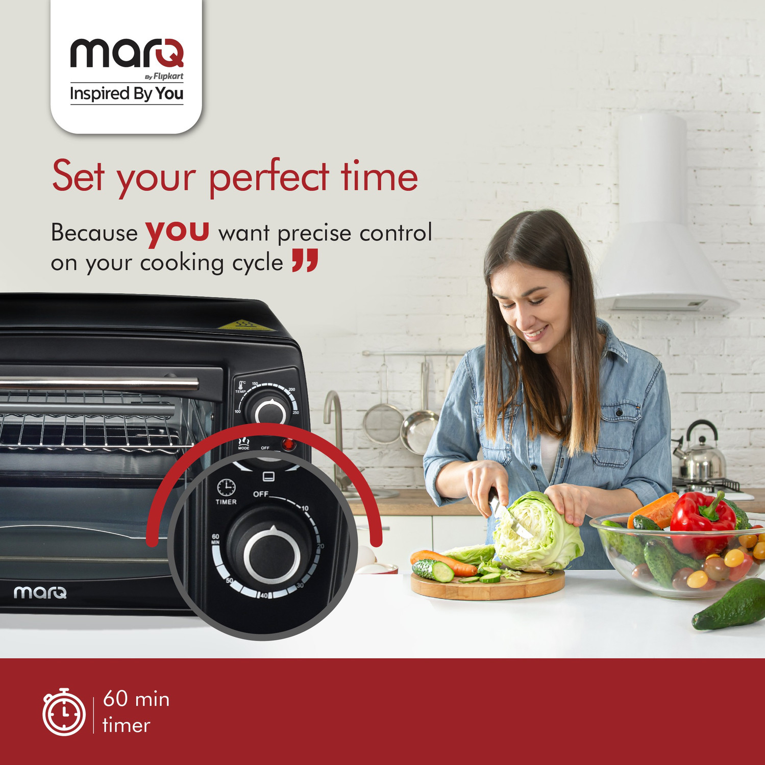 Image of MarQ by Flipkart 18-Litre with Crumb Tray Oven Toaster Grill (OTG)