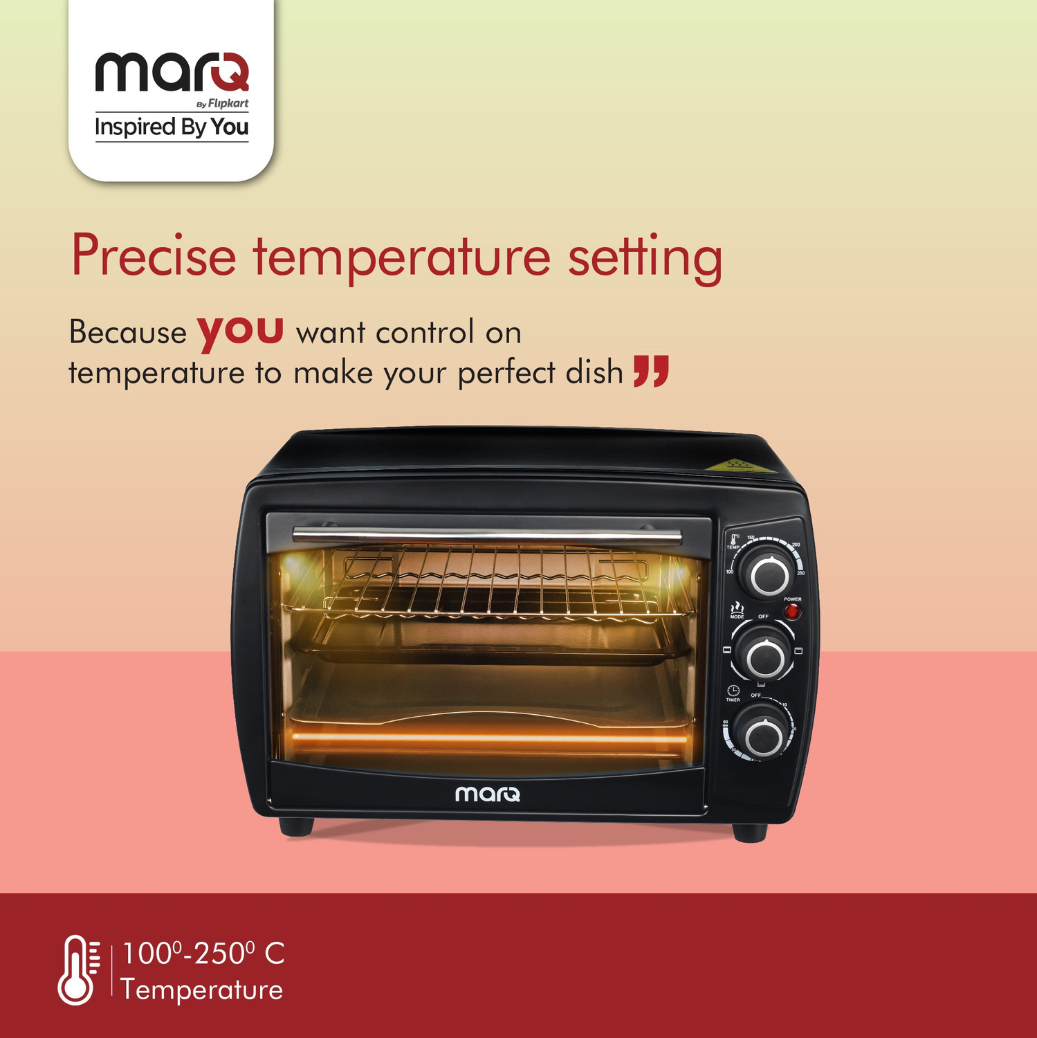 Image of MarQ by Flipkart 18-Litre with Crumb Tray Oven Toaster Grill (OTG)