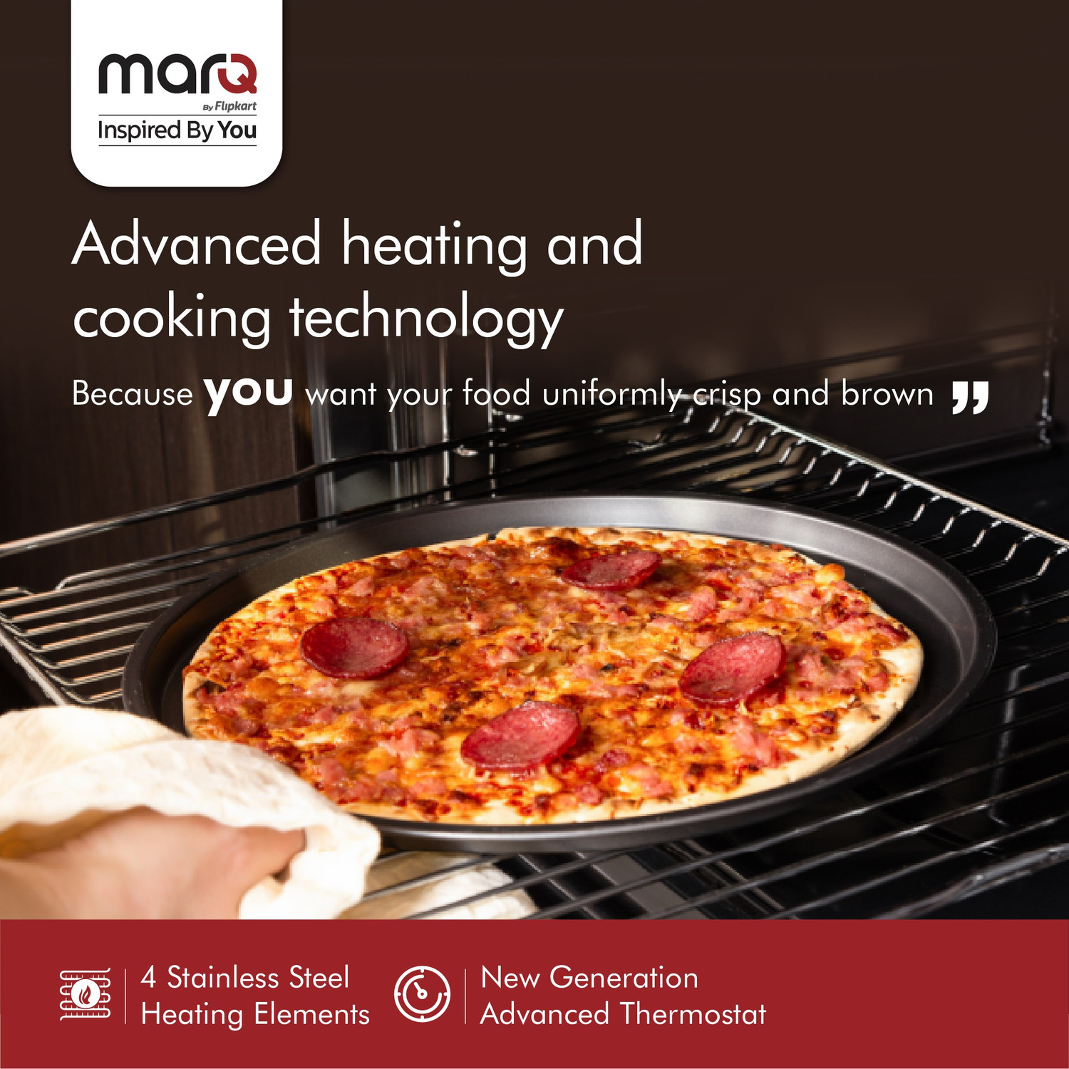 Image of MarQ by Flipkart 18-Litre with Crumb Tray Oven Toaster Grill (OTG)