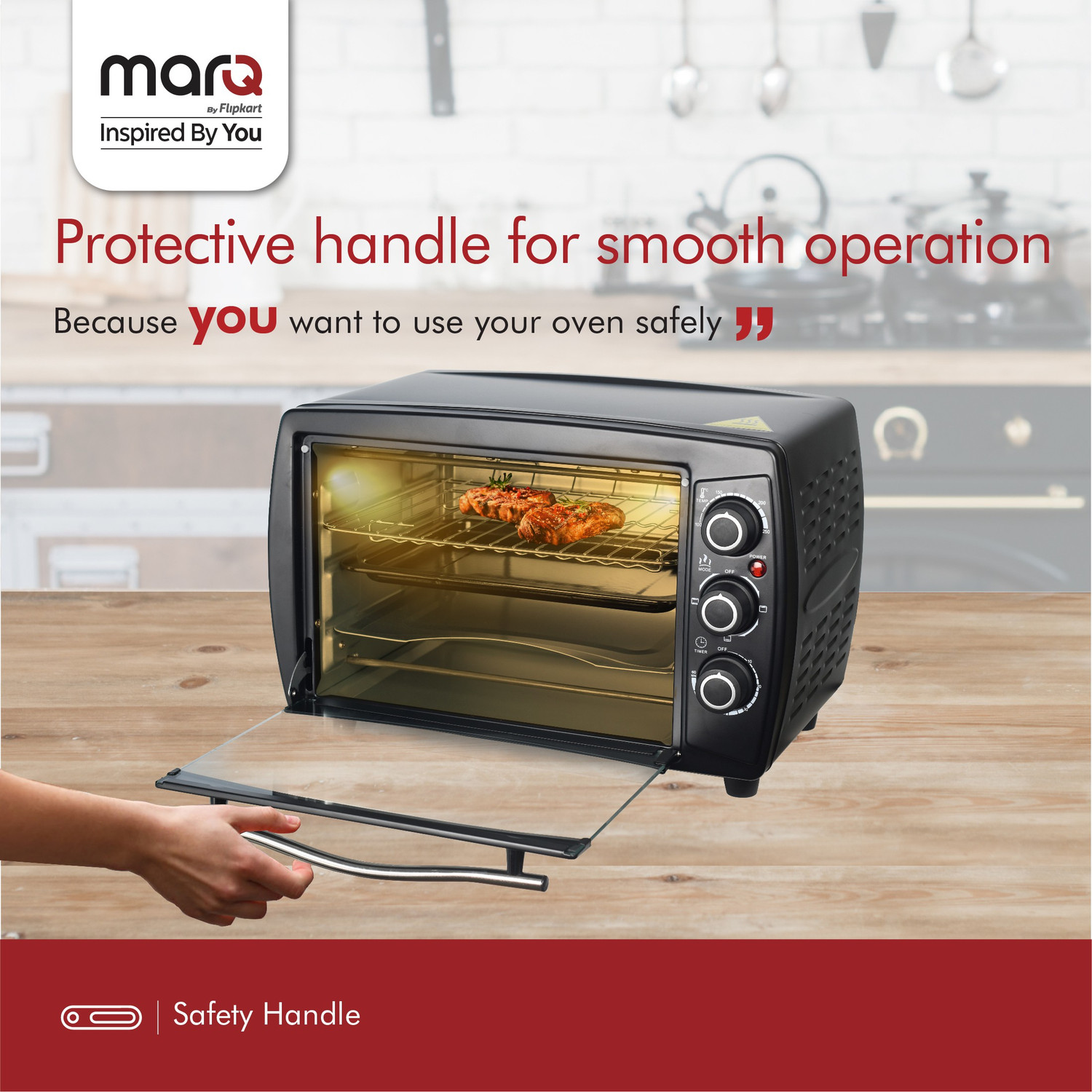 Image of MarQ by Flipkart 18-Litre with Crumb Tray Oven Toaster Grill (OTG)