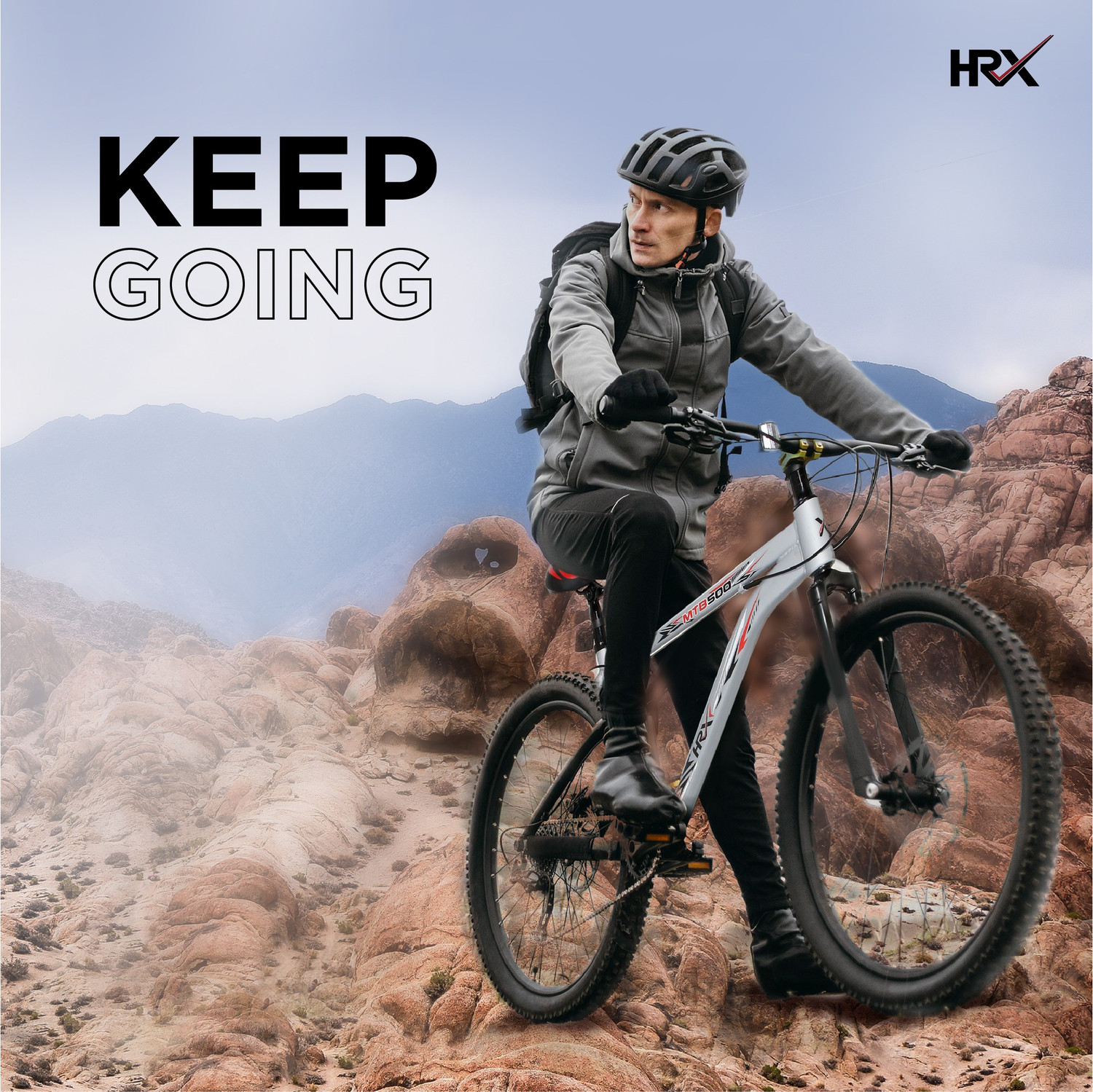 Image of HRX XTRM MTB 500 85% Assembled with Front Suspension 27.5 T (inch) Mountain Cycle