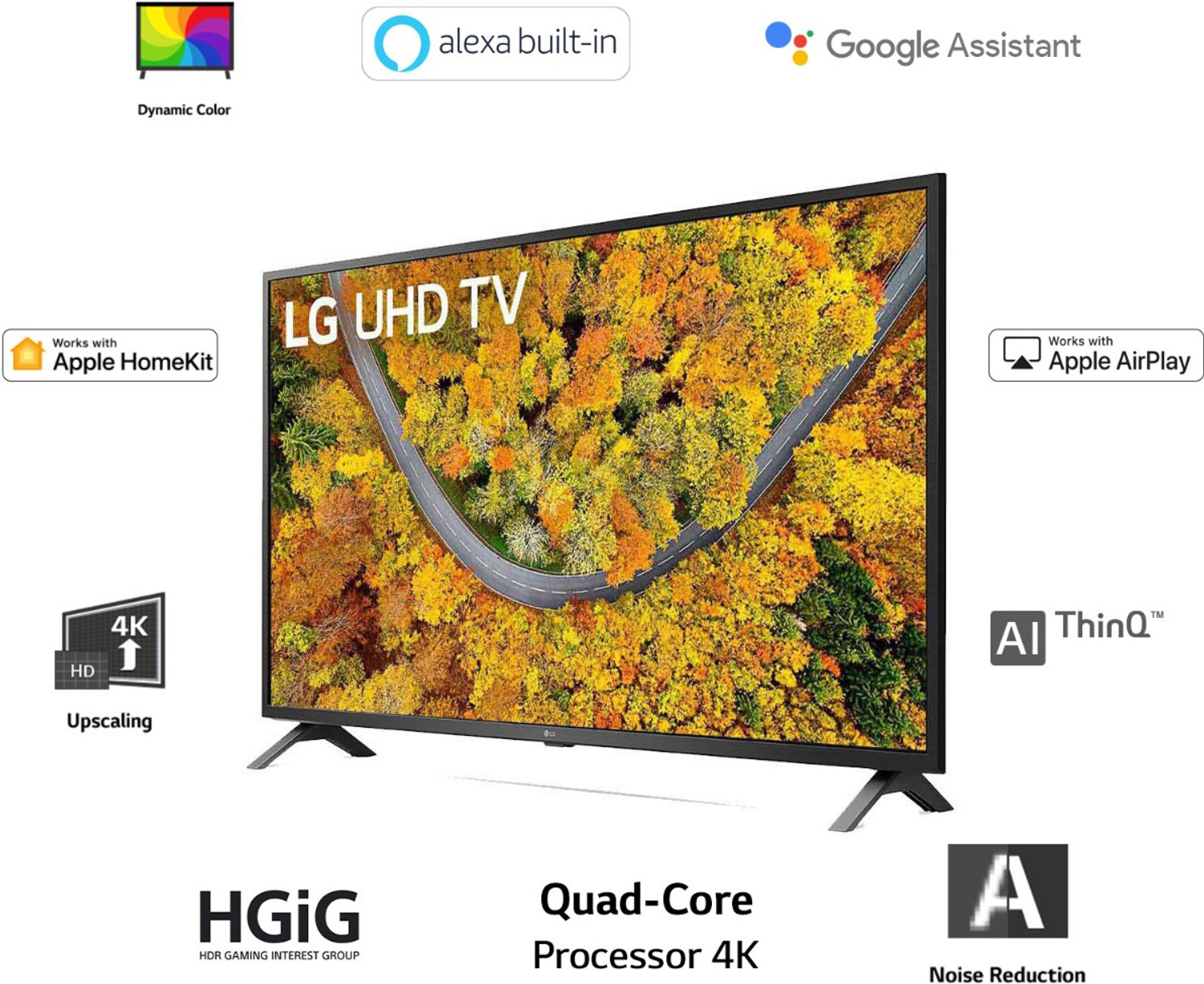 Image of LG 164 cm (65 inch) Ultra HD (4K) LED Smart WebOS TV (65UP7500PTZ)