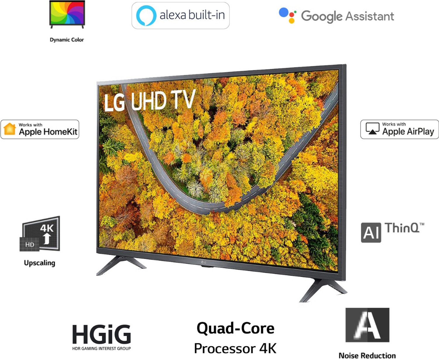 Image of LG 108 cm (43 inch) Ultra HD (4K) LED Smart WebOS TV (43UP7500PTZ)