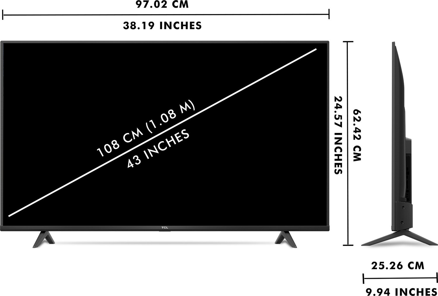 Image of TCL P615 108 cm (43 inch) Ultra HD (4K) LED Smart TV with Dolby Audio