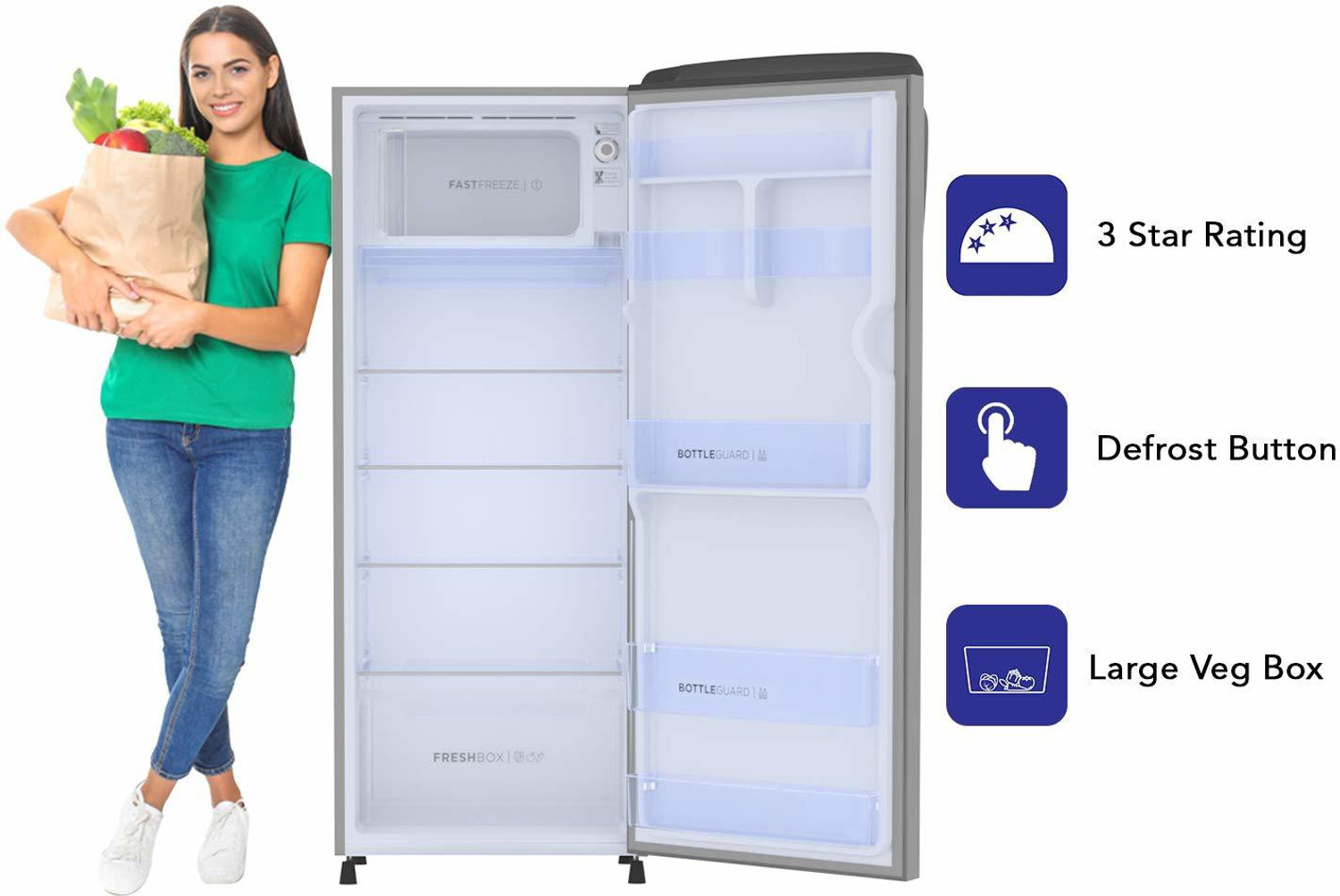 Image of Haier 242 L Direct Cool Single Door 3 Star Refrigerator