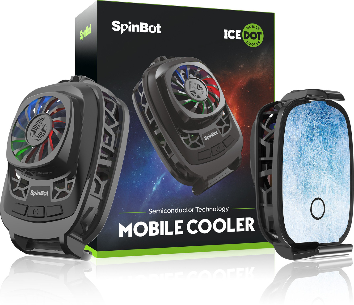 Image of SpinBot IceDot semi-conducter based Mobile Cooler for Android /iOS Smartphones Gaming Accessory Kit