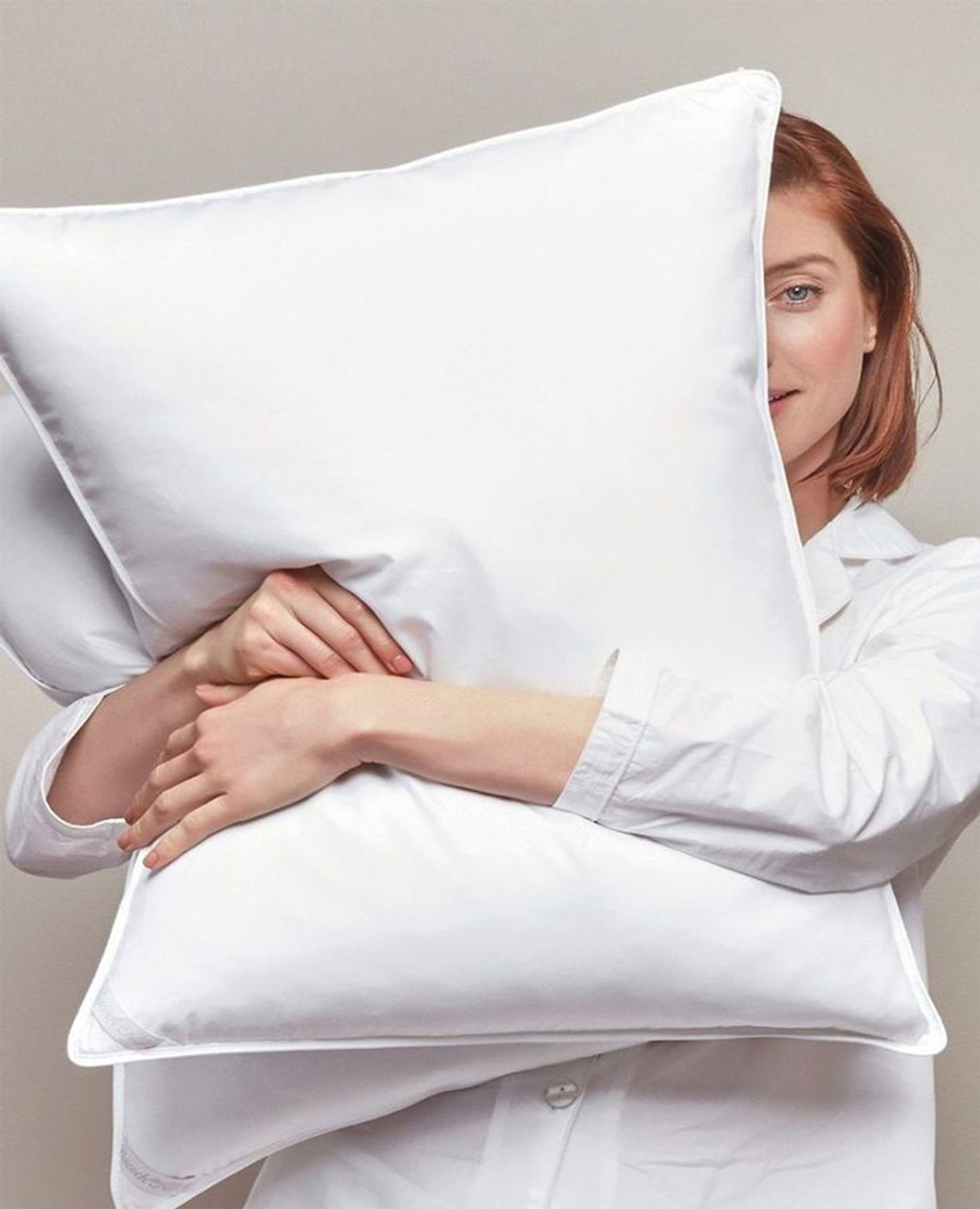 Image of Prerana Microfibre Sleeping Pillow Pack of 2 Solid Luxury