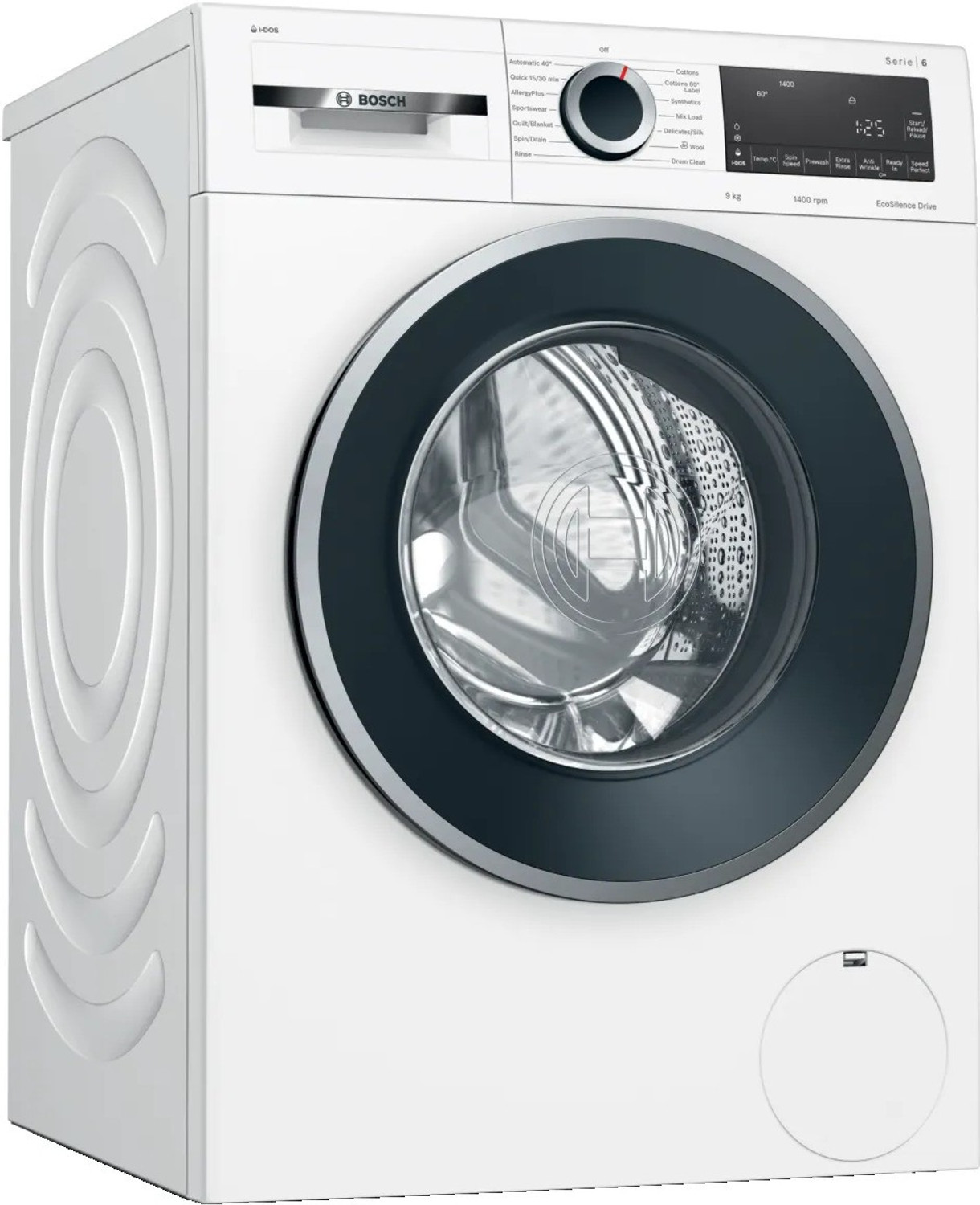 Image of BOSCH 9 kg 1400RPM, Anti Wrinkle, i-DOS system and EcoSilence Drive motor Fully Automatic Front Load Washing Machine with In-built Heater White