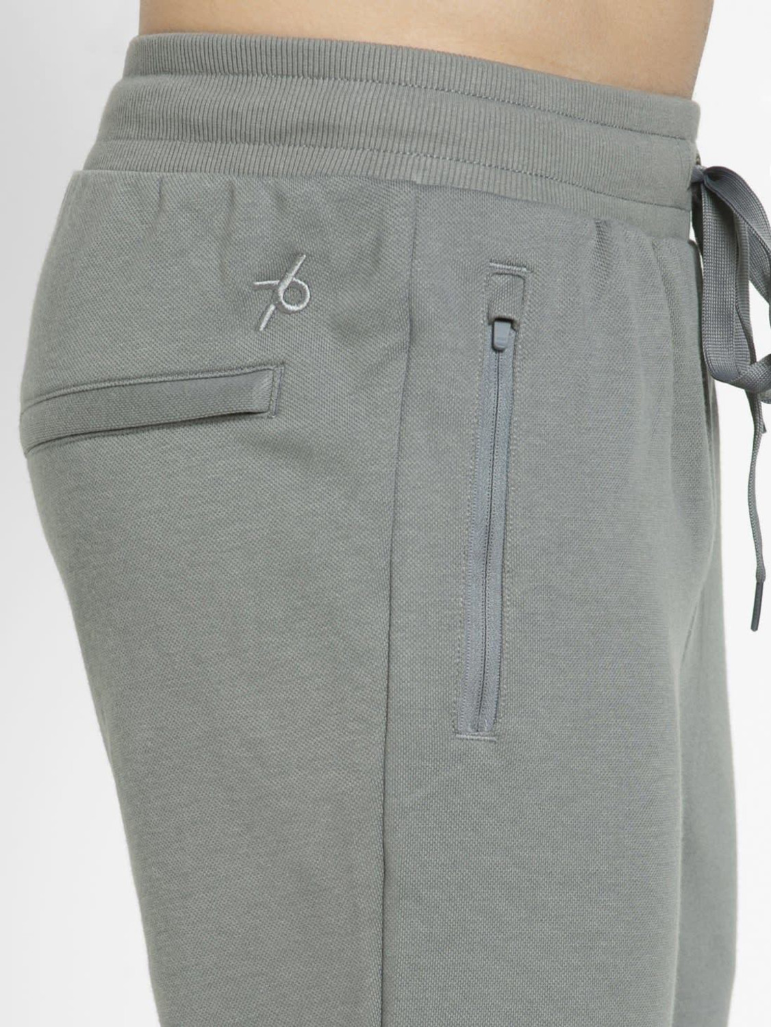 Image of JOCKEY AM44 Super Combed Cotton Rich Pique Solid Men Grey Track Pants