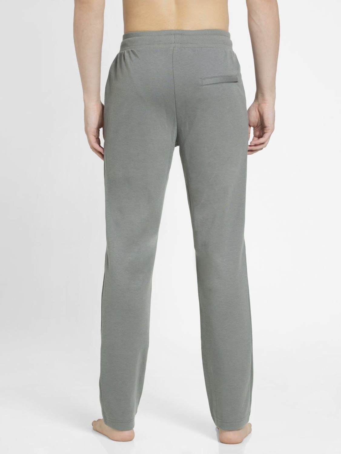 Image of JOCKEY AM44 Super Combed Cotton Rich Pique Solid Men Grey Track Pants