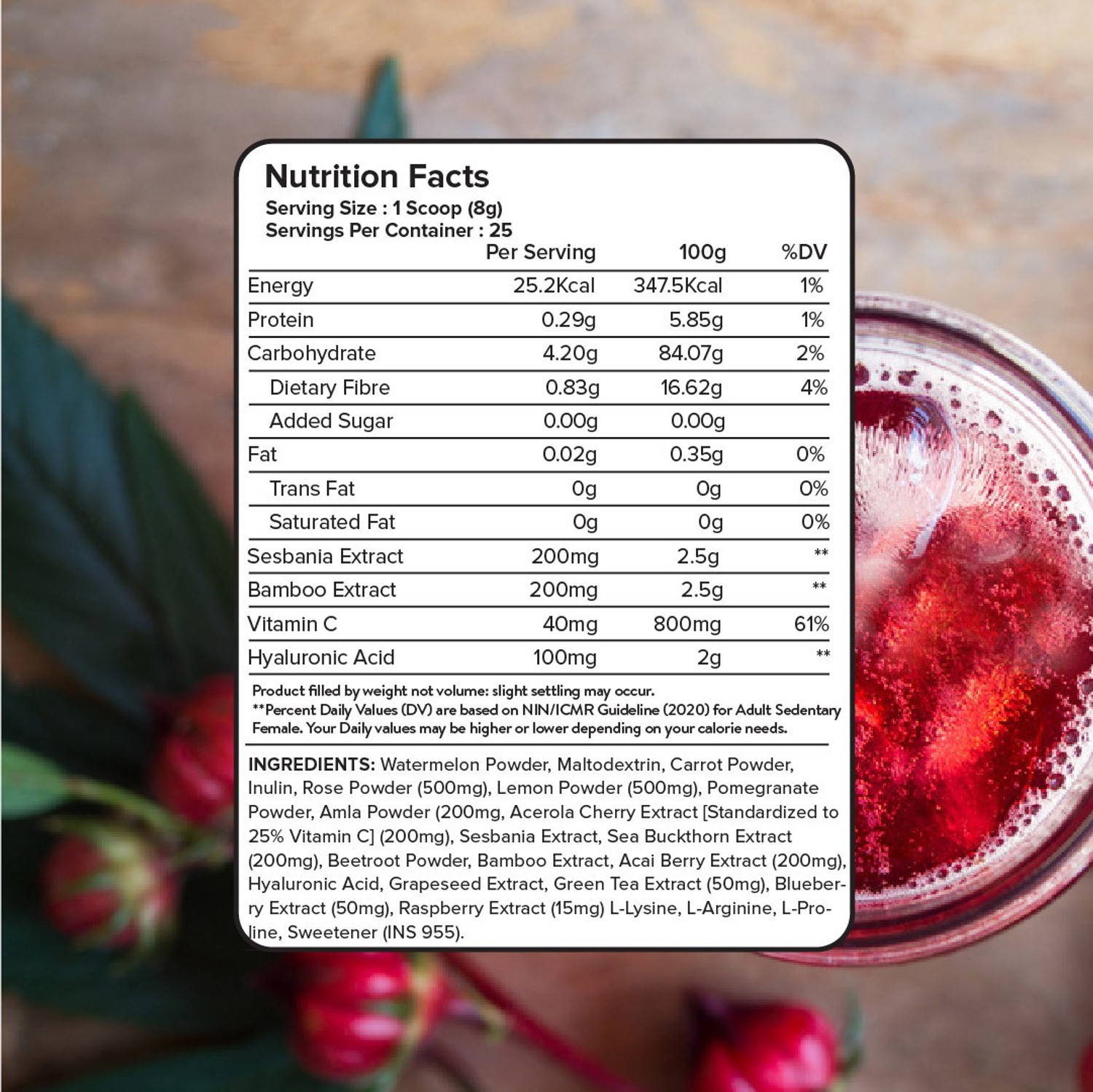 Image of The Plant Fix Plix Collagen Booster Powder | Hydration, Skin Health & Antioxidant Support, Rose