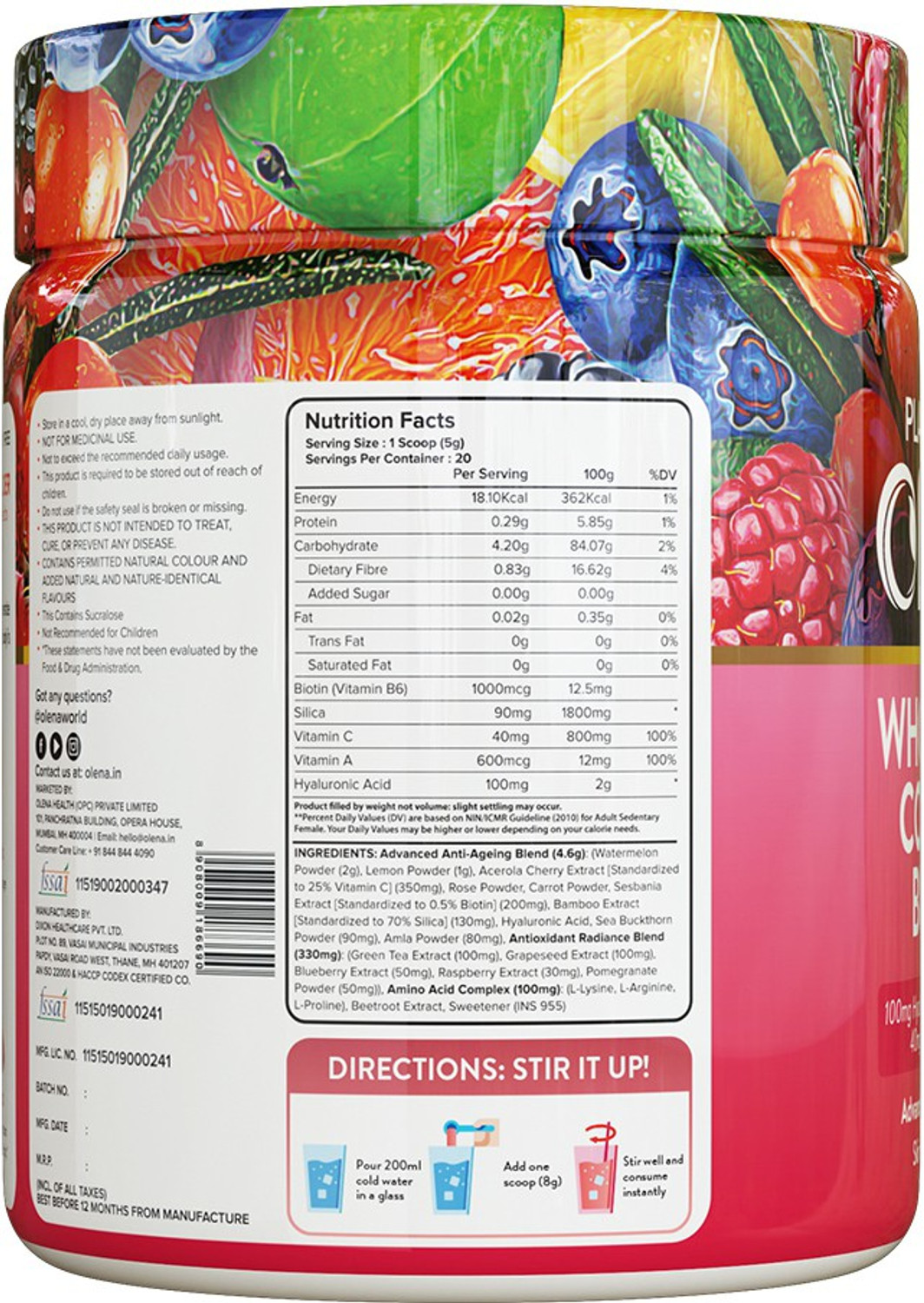 Image of The Plant Fix Plix Collagen Booster Powder | Hydration, Skin Health & Antioxidant Support, Rose