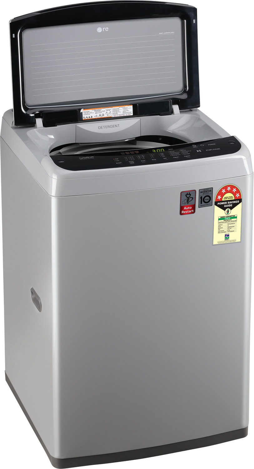 Image of LG 8 kg with Inverter,5 Star Fully Automatic Top Load Washing Machine Silver
