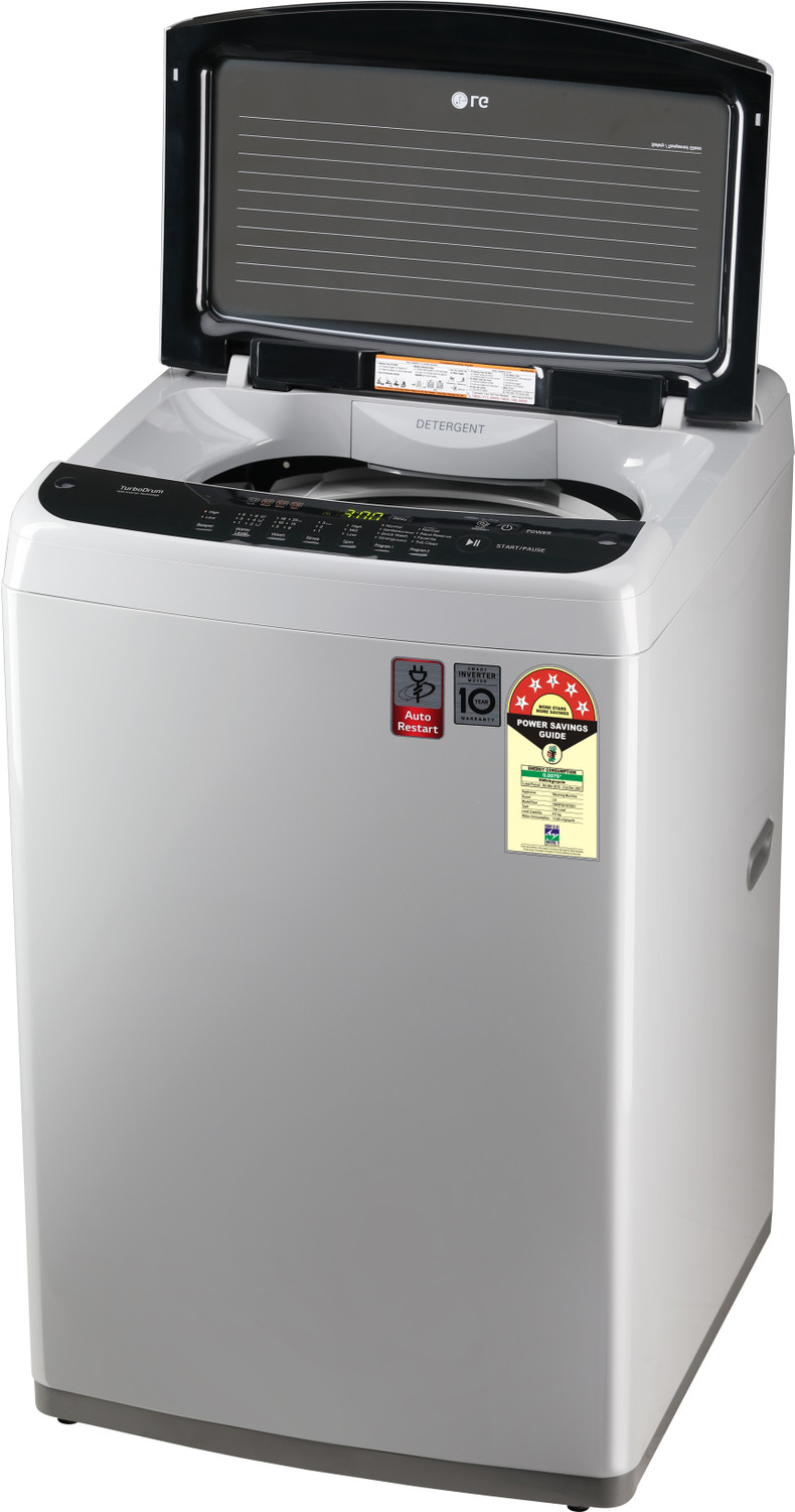 Image of LG 8 kg with Inverter,5 Star Fully Automatic Top Load Washing Machine Silver