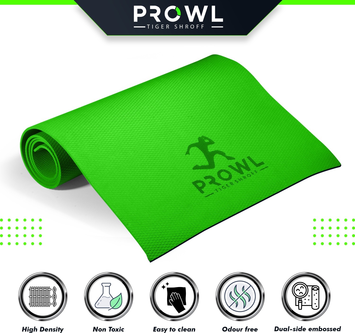 PROWL Non-Toxic & Phthalate Free Anti-Skid with Bag 6 mm Yoga Mat - Price  History