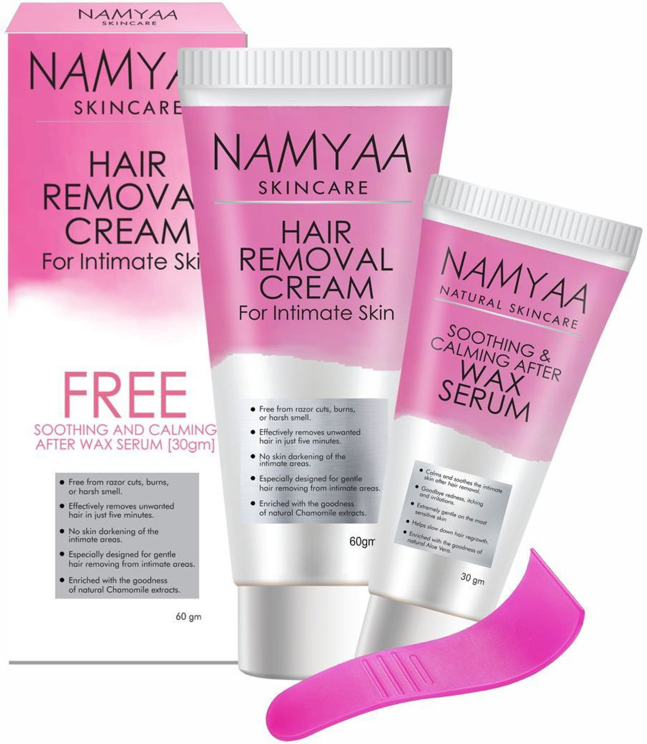 Image of Namyaa Hair Removing for Intimate Skin with After Wax Soothing Serum Cream