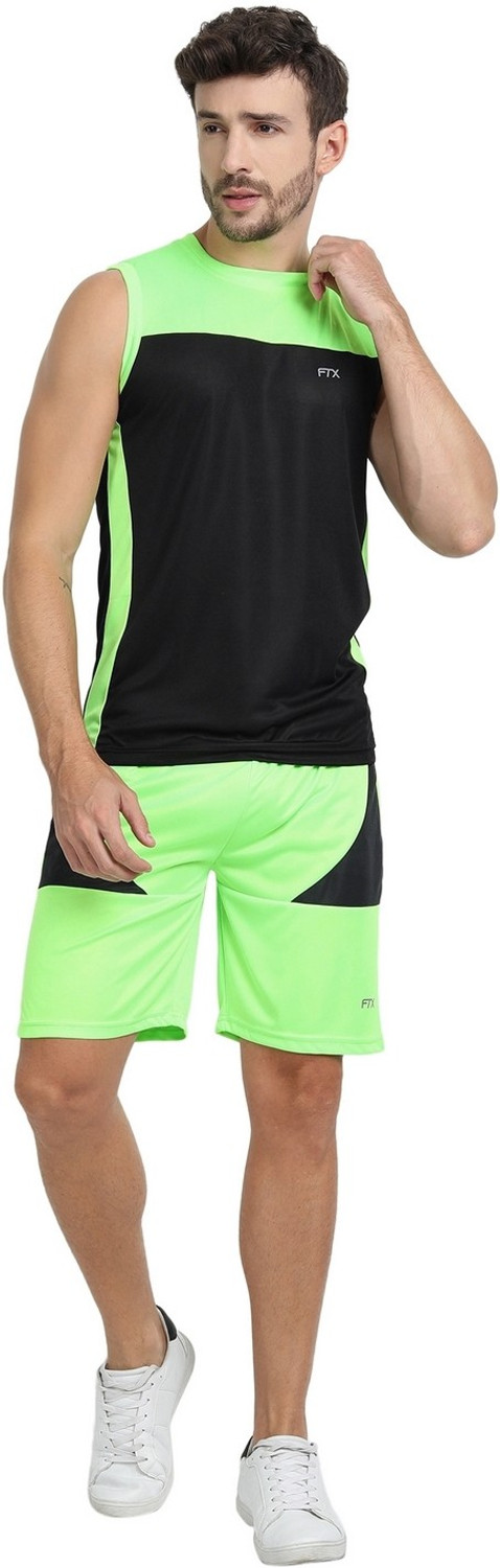 Image of FTX Solid Men Round Neck Black, Grey T-Shirt