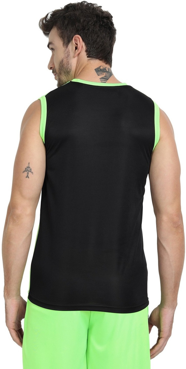 Image of FTX Solid Men Round Neck Black, Grey T-Shirt