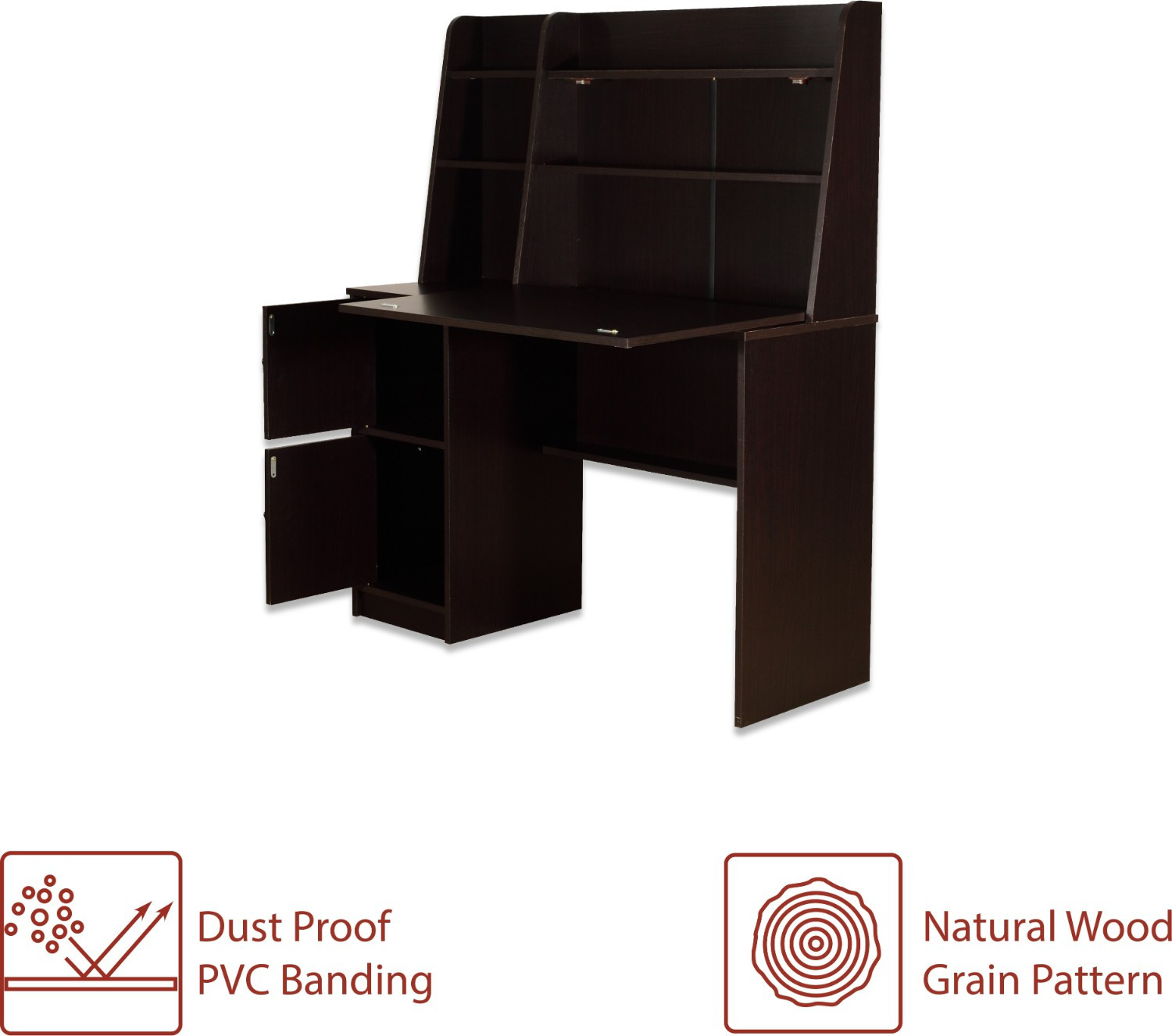 Flipkart Perfect Homes Dalton Engineered Wood Study Table (Free Standing, Finish Color