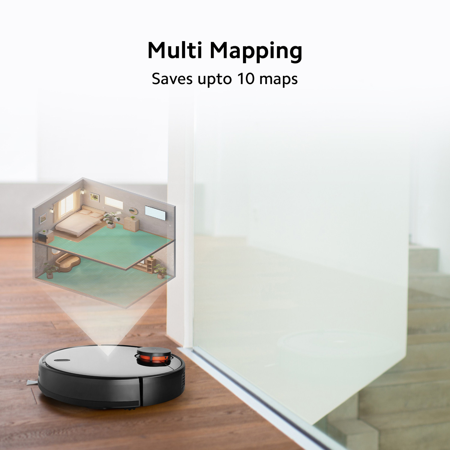 Image of Mi Robot Vacuum-Mop P (STYTJ02YM) Robotic Floor Cleaner with 2 in 1 Mopping and Vacuum (Google Assistant and Alexa)